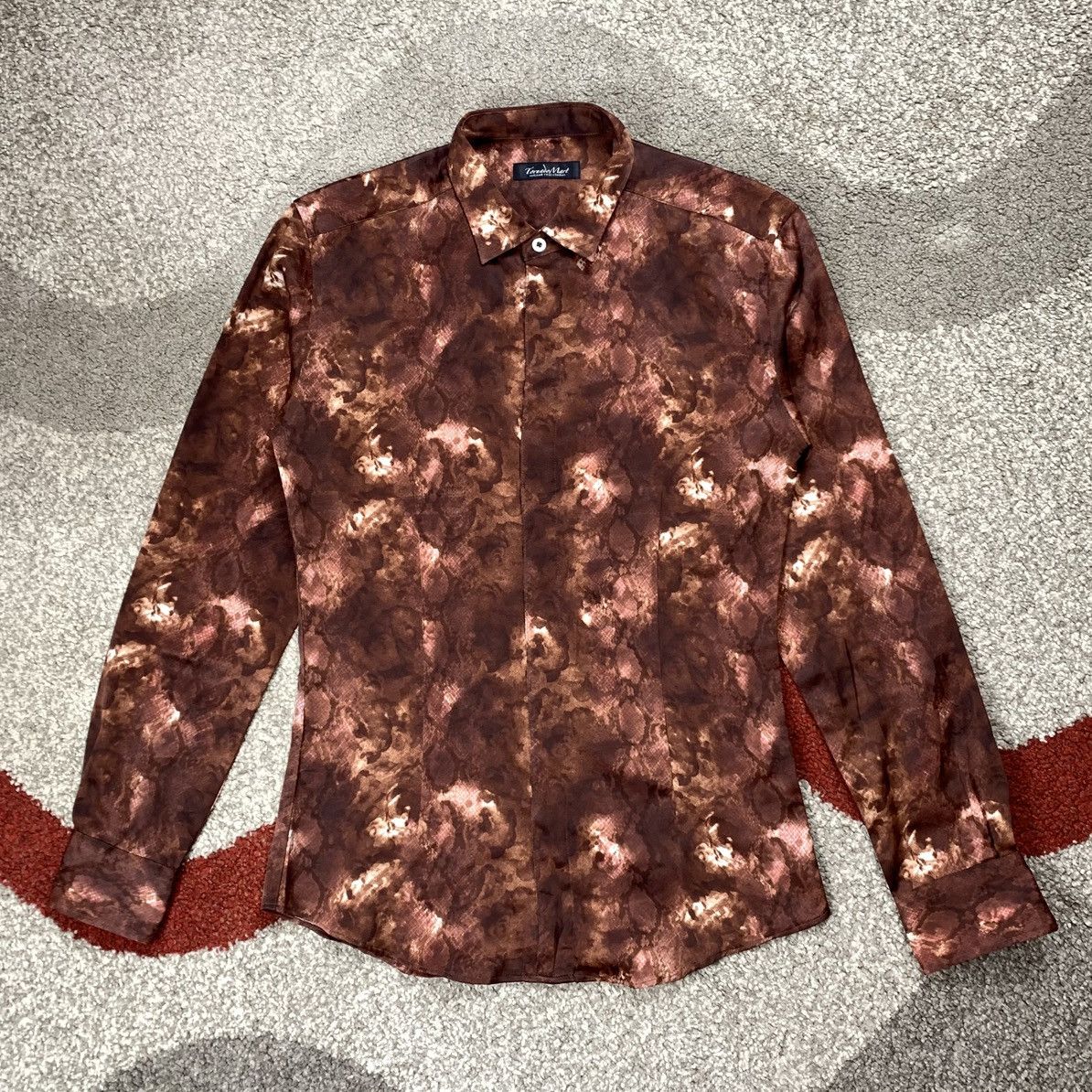 Japanese Brand Tornado Mart Snakeskin Flower Pattern Long Sleeve shirt Size M / US 6-8 / IT 42-44 - 1 Thumbnail