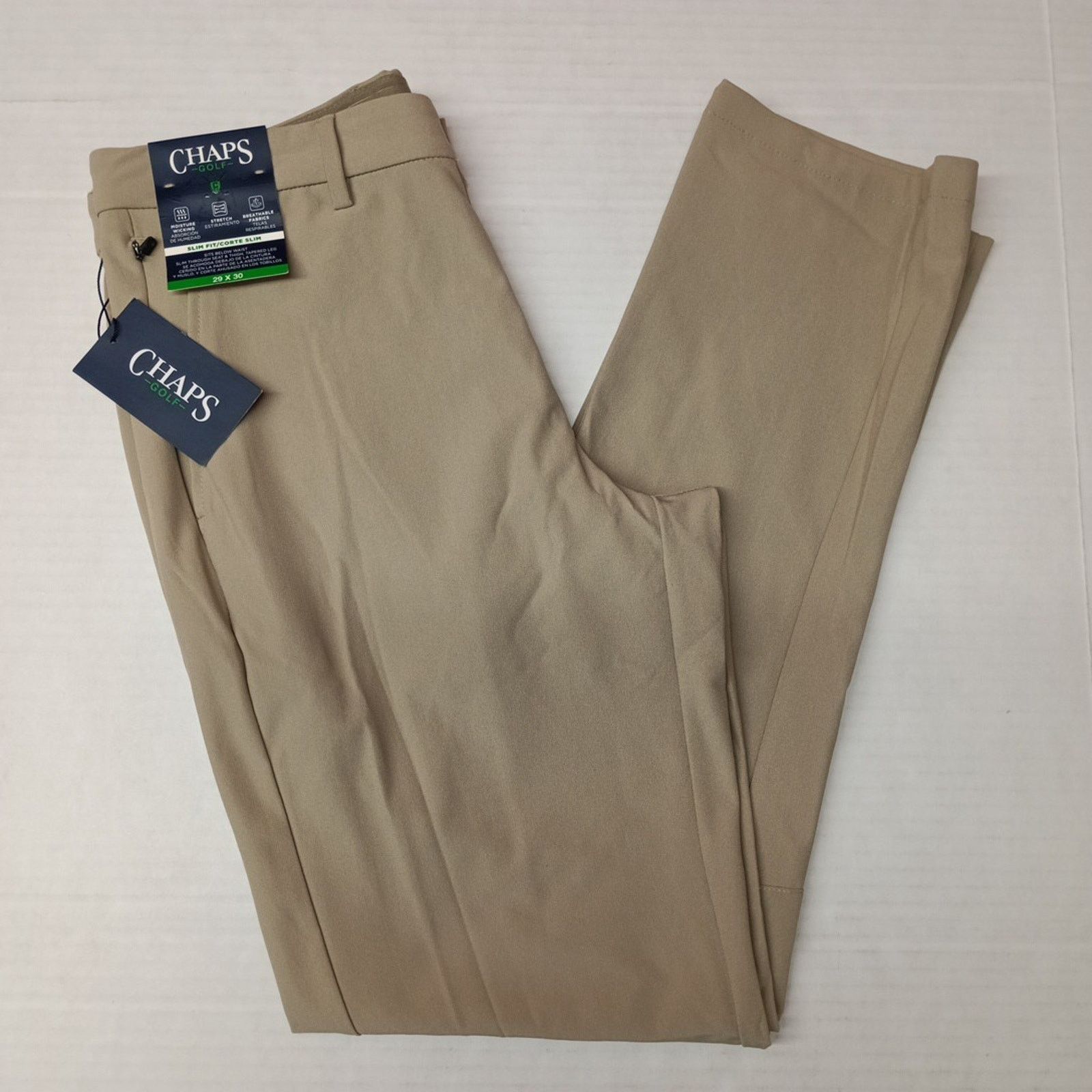 Chaps Chaps Golf Slim Fit Pants Mens 29x30 Khaki Stretch Waistband Size US 29 - 1 Thumbnail
