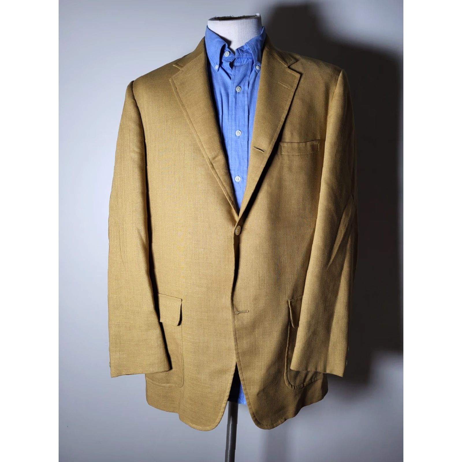 Brooks Brothers VINTAGE Brooks Brothers Sport Coat Jacket 42L Wool Brown Tweed Long Notch Lapel Two-Button Single-Breasted Mens Size US XS / EU 42 / 0 - 3 Thumbnail