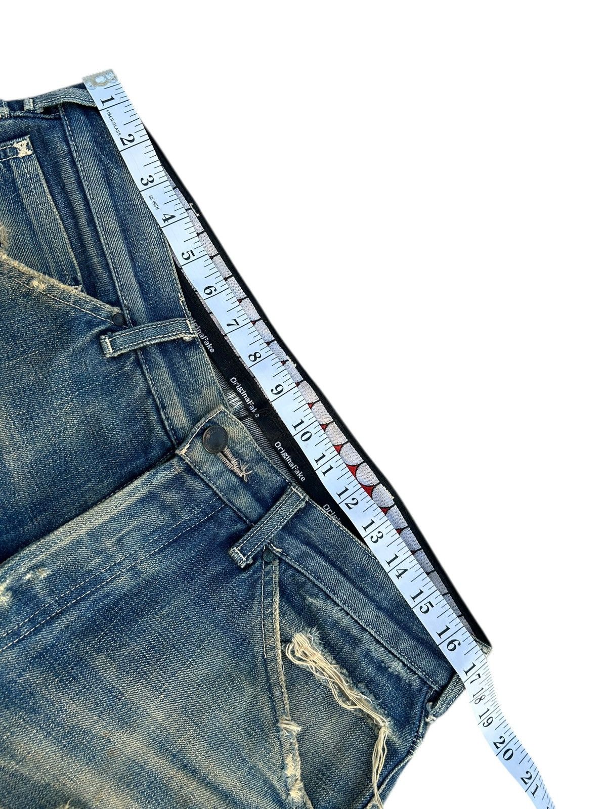 Kaws Thrashed Original Fake Kaws Selvedge Denim Jeans Size US 34 / EU 50 - 19 Thumbnail
