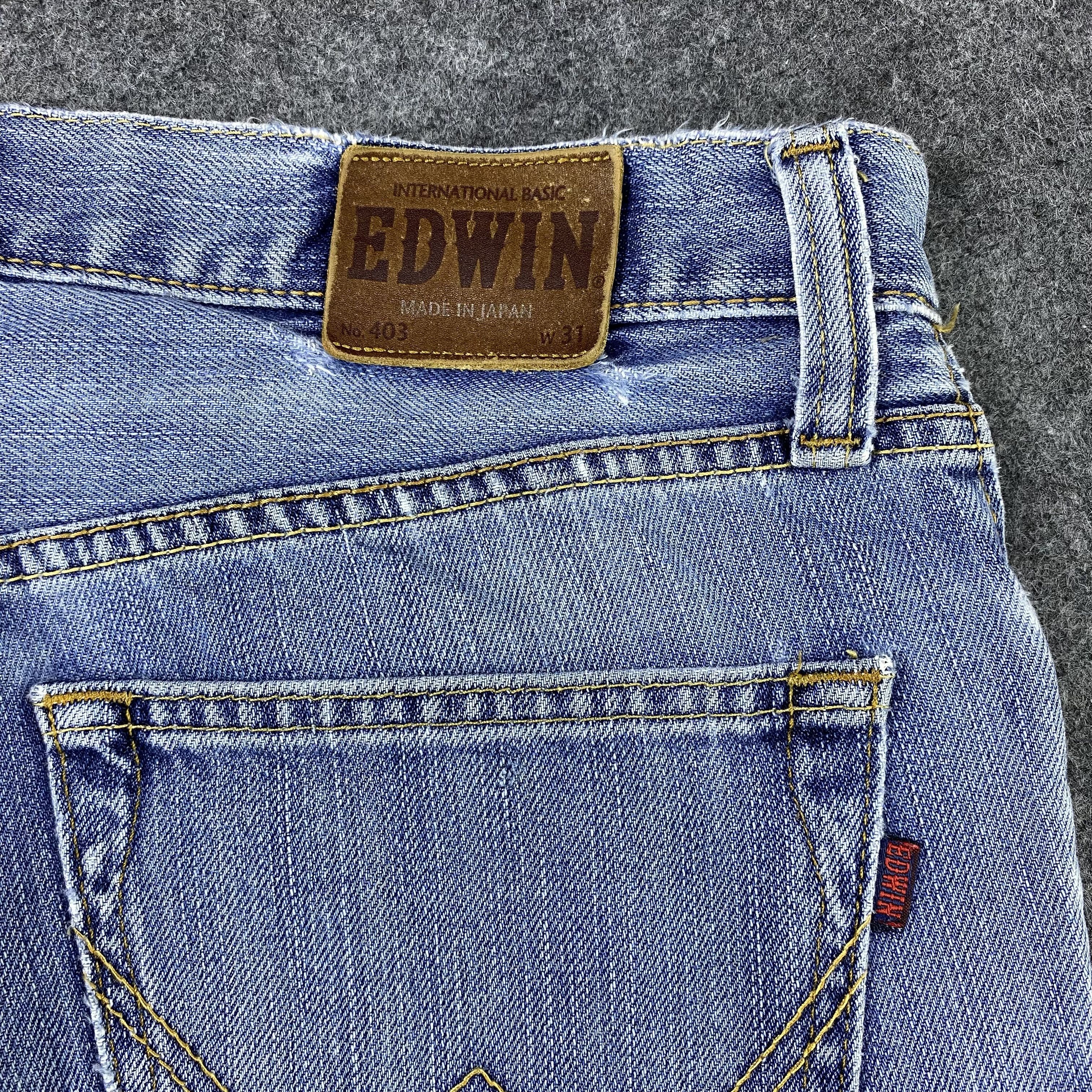 Edwin × Japanese Brand × Vintage Vintage Edwin 403 Blue Wash Denim-J1184 Size US 32 / EU 48 - 11 Thumbnail