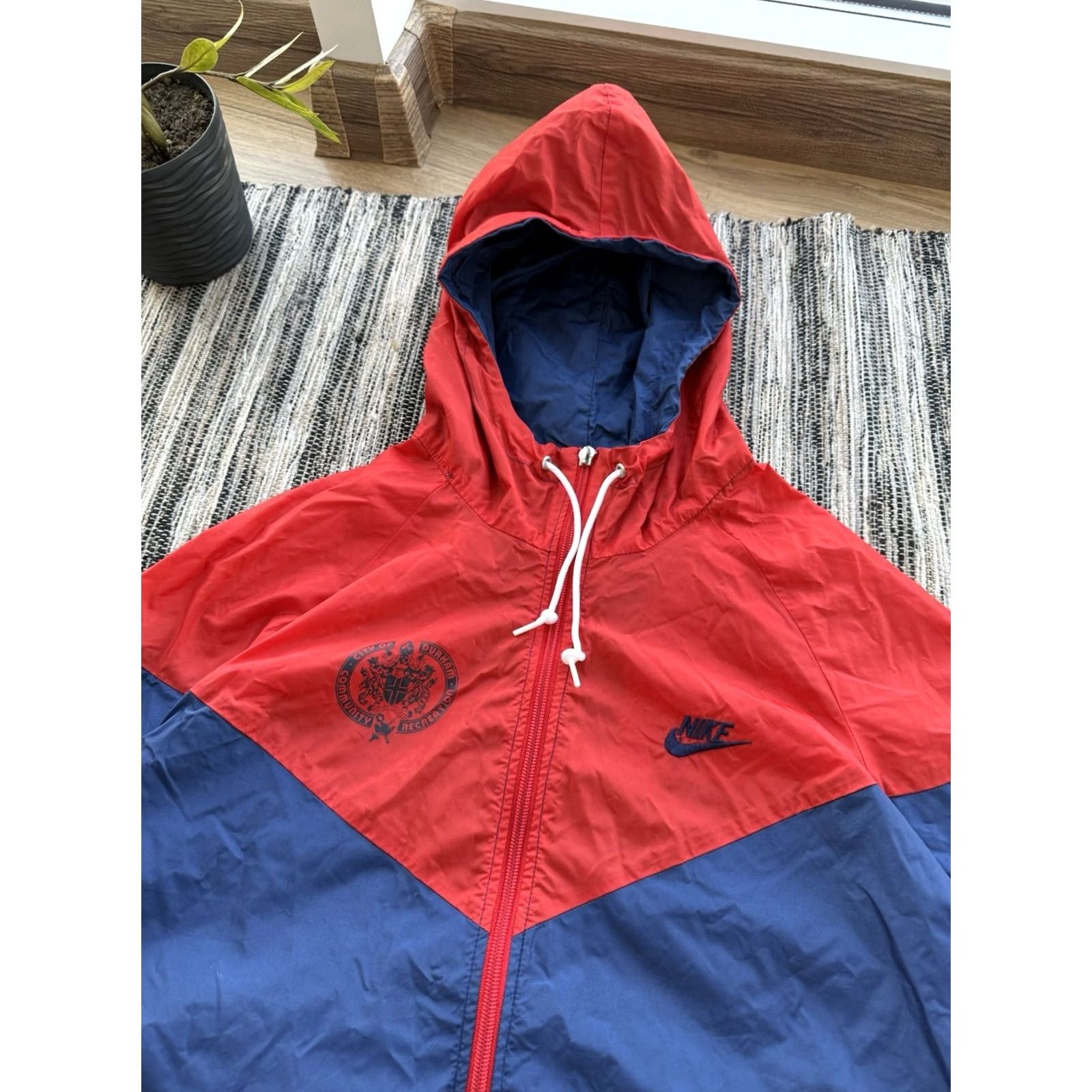 Nike VINTAGE Nike Durham Recreation Jacket Blue Nylon Full Zip L Mens 80s 90s Y2K Distressed Vintage Durham Jacket Nike Nylon Jacket Size US L / EU 52-54 / 3 - 3 Thumbnail
