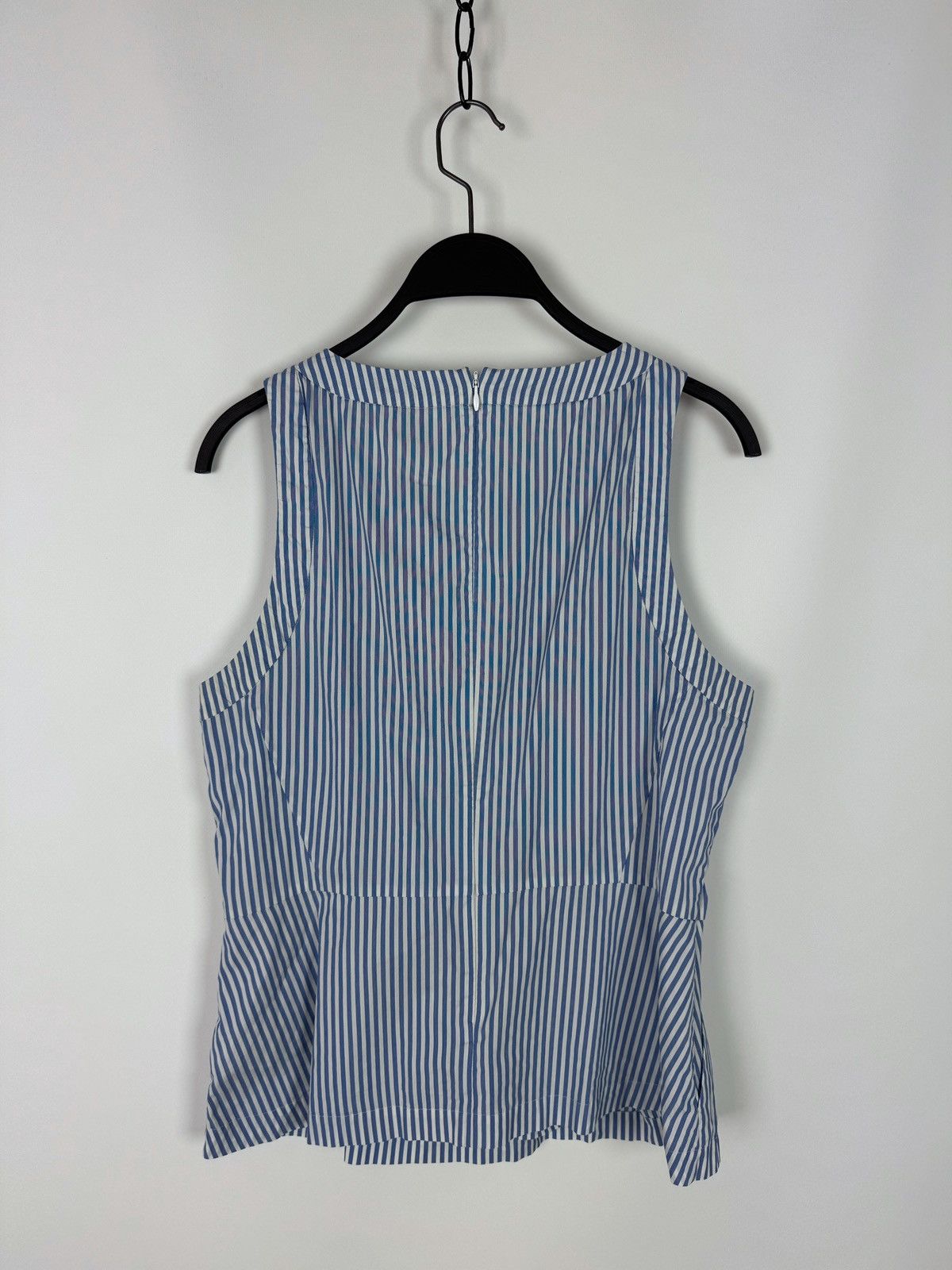 Theory Theory Striped Cotton Blend Sleeveless Blouse Size M / US 6-8 / IT 42-44 - 8 Thumbnail