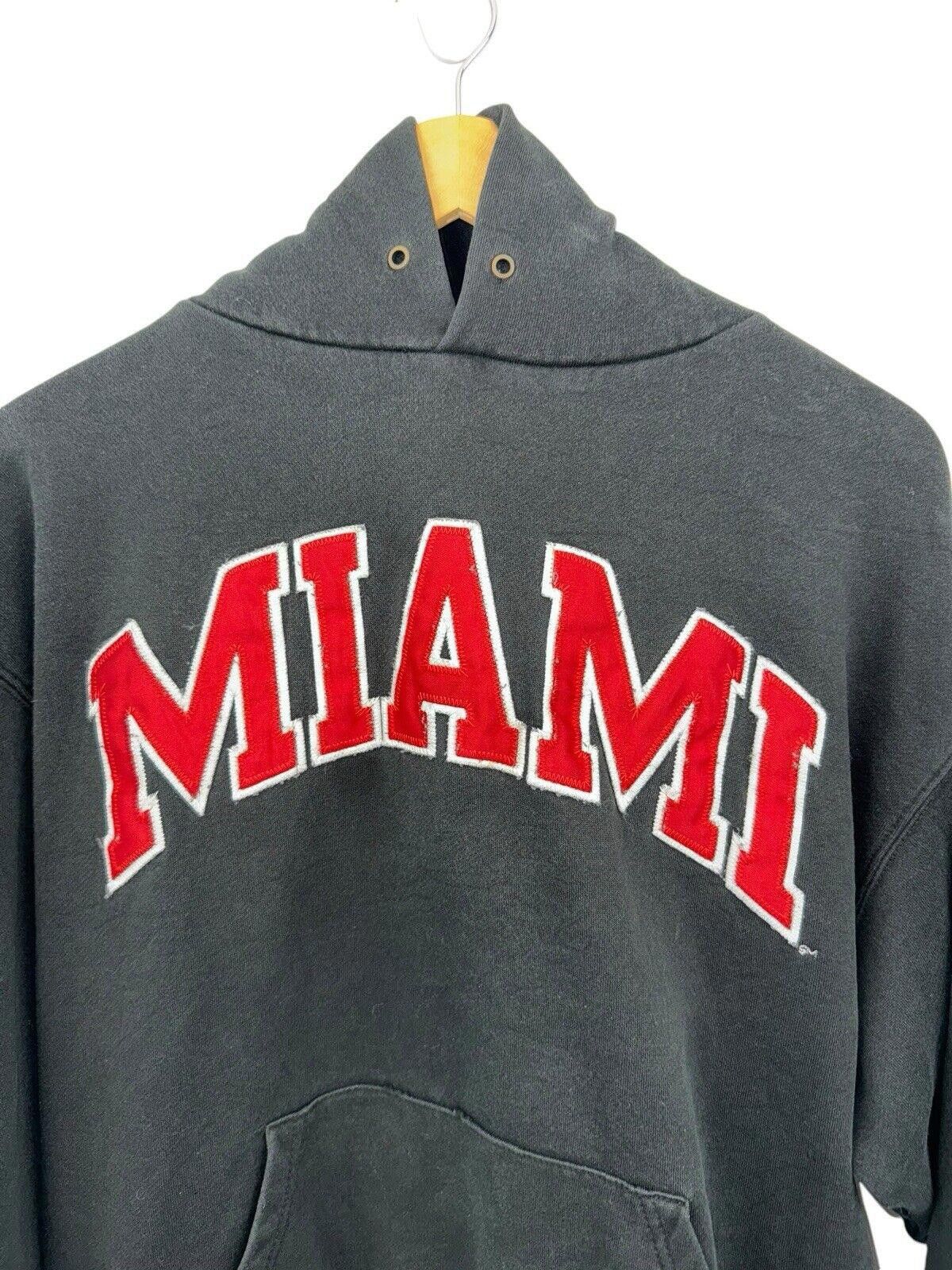 Designer Vintage Jansport 90s University of Miami Hoodie Distressed L Size US 34 / EU 50 - 2 Thumbnail