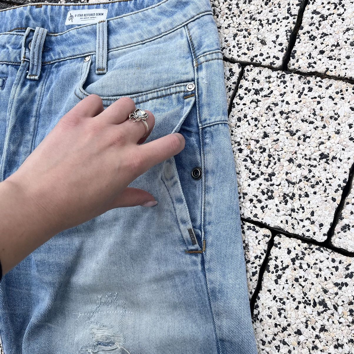 G-Star × Japanese Brand × Vintage G Star Vintage Double Knee Jeans Japan Style Size US 34 / EU 50 - 8 Thumbnail