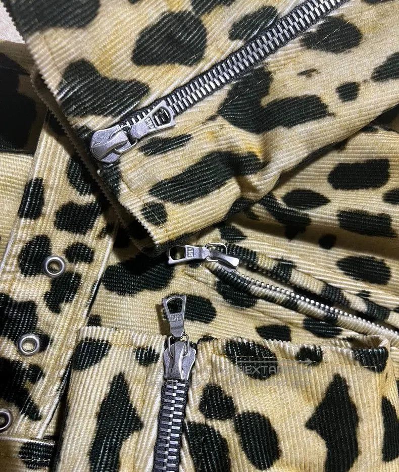 Dries Van Noten Dries Van Noten Leopard Corduroy Biker Jacket. Size US S / EU 44-46 / 1 - 6 Thumbnail