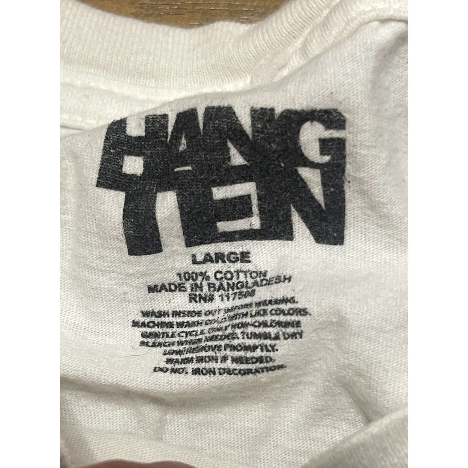 Hang Ten Hang Ten Shirt Mens Large White Blue Beach Scene Graphic Print T-Shirt Short Sleeve Reg Fit Casual Summer Beachwear Mens Size US L / EU 52-54 / 3 - 4 Thumbnail