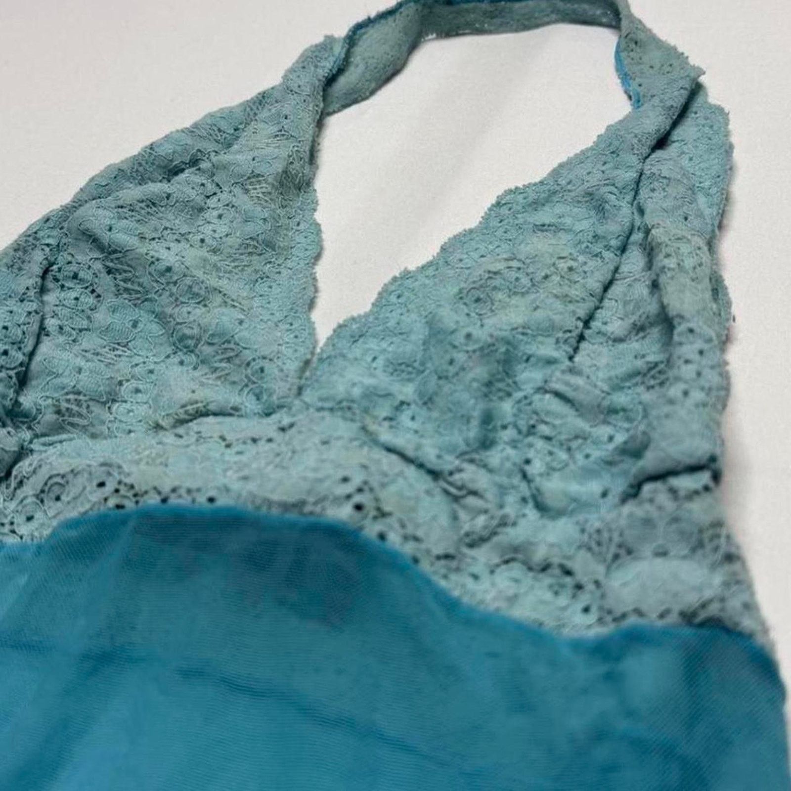 Other blue lace halter top with sheer bottom size small Size S / US 4 / IT 40 - 6 Thumbnail