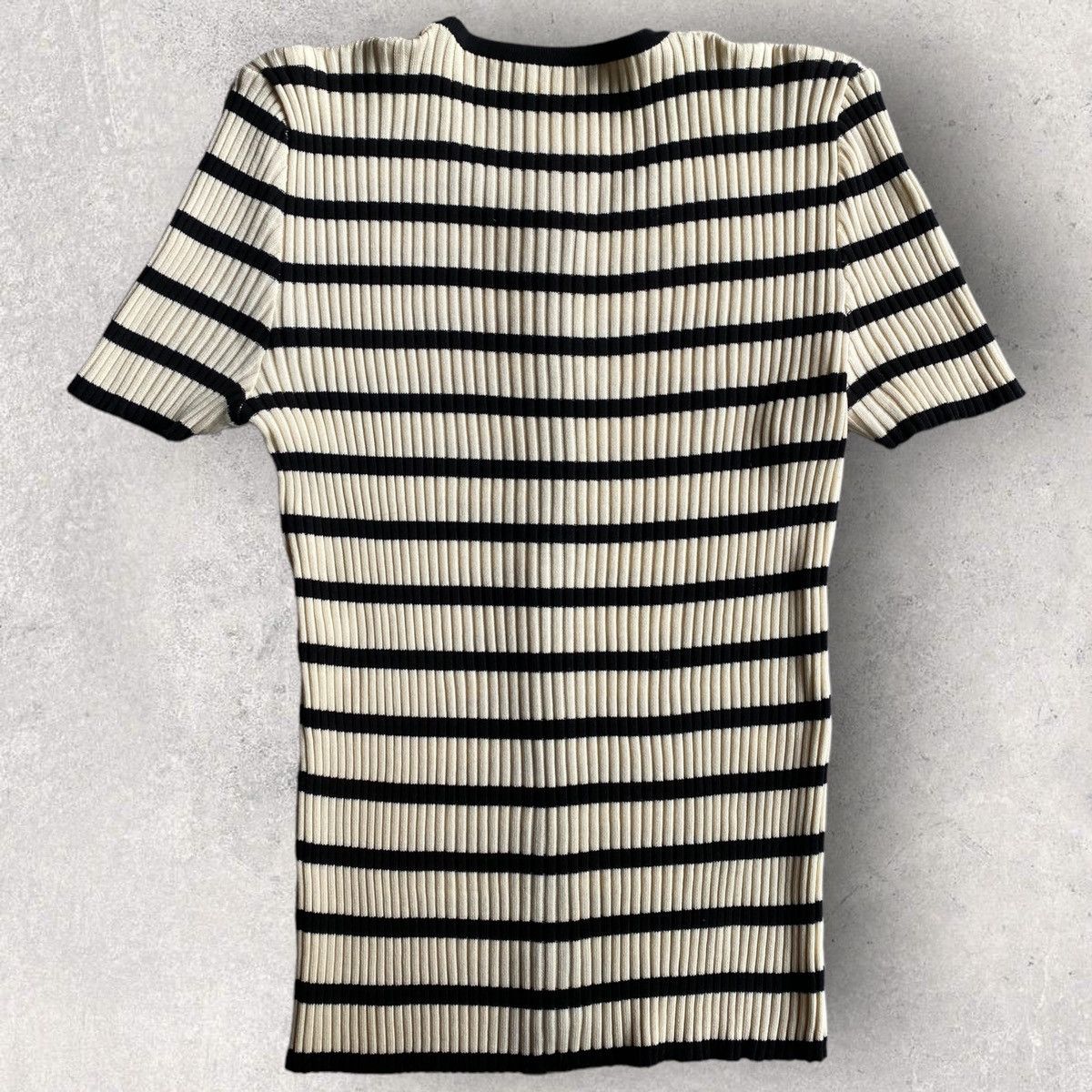 Chanel Vintage Spring 98’ Ribbed Button Front Top Size XL / US 12-14 / IT 48-50 - 2 Thumbnail