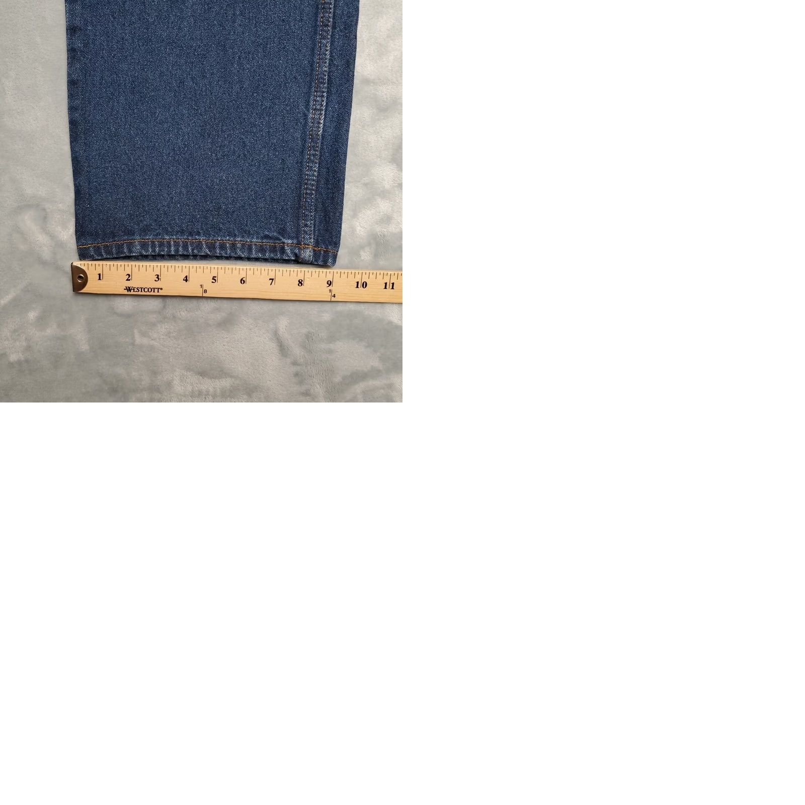 Vintage Rustler Red Head Jeans 44x34 Blue Denim 100% Cotton Outdoor Classic Casual Mens Jeans Straight Belt Loops 5-Pocket Denim Blue Size US 44 / EU 60 - 9 Thumbnail