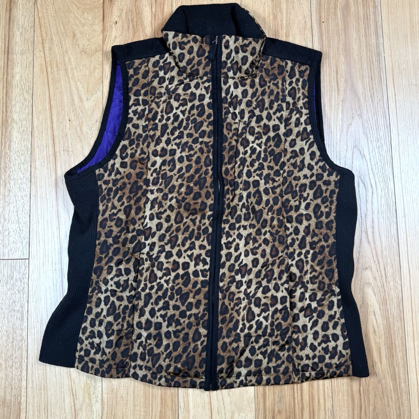 Ralph Lauren Lauren Ralph Lauren Vest Women L Sleeveless Leopard Print Full Zip Multicolor Animal Pattern Zipper Size L / US 10 / IT 46 - 3 Thumbnail