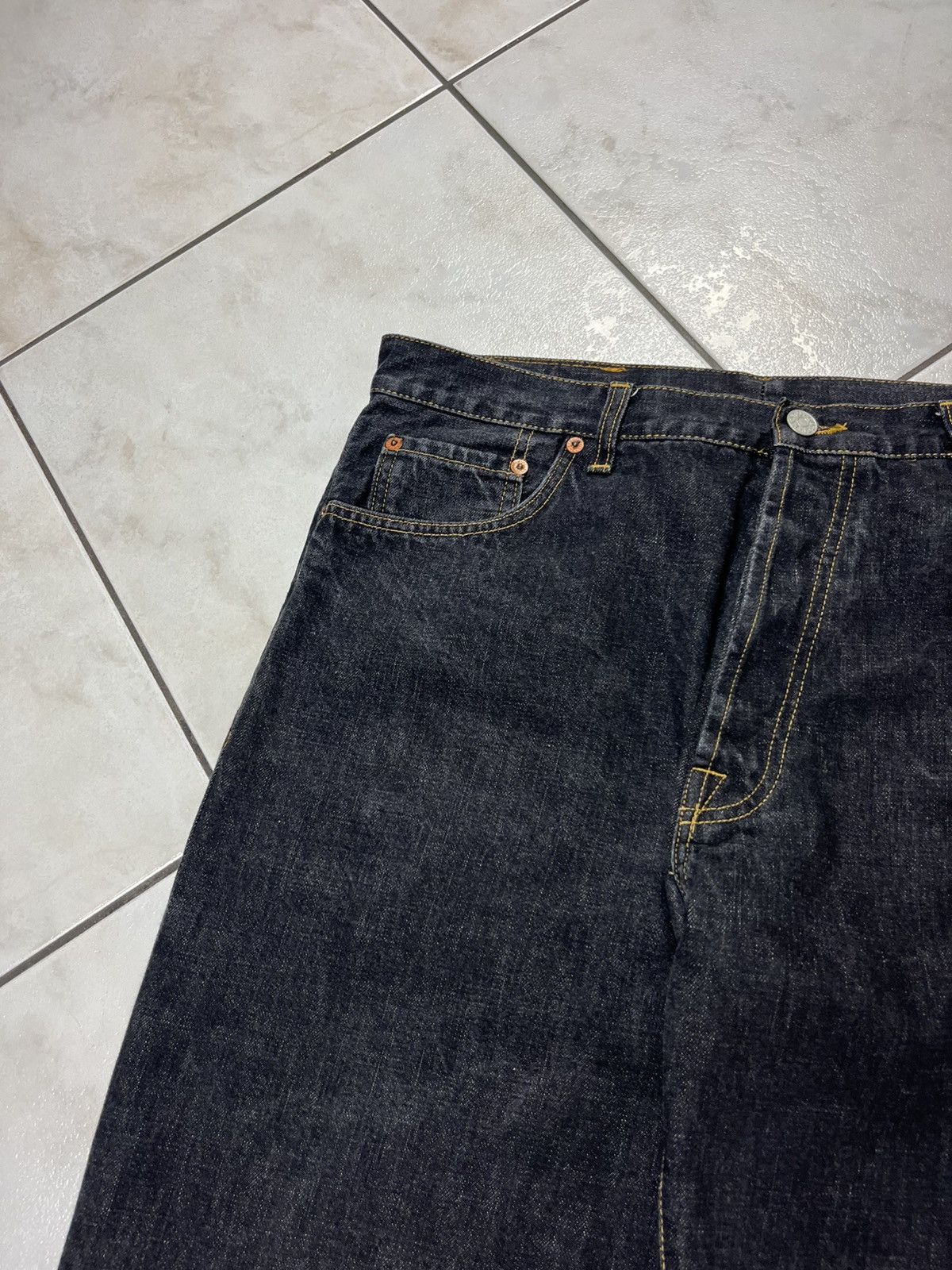 Gucci × Vintage Vintage Gucci regular dark goth raw denim jeans Size US 36 / EU 52 - 7 Thumbnail