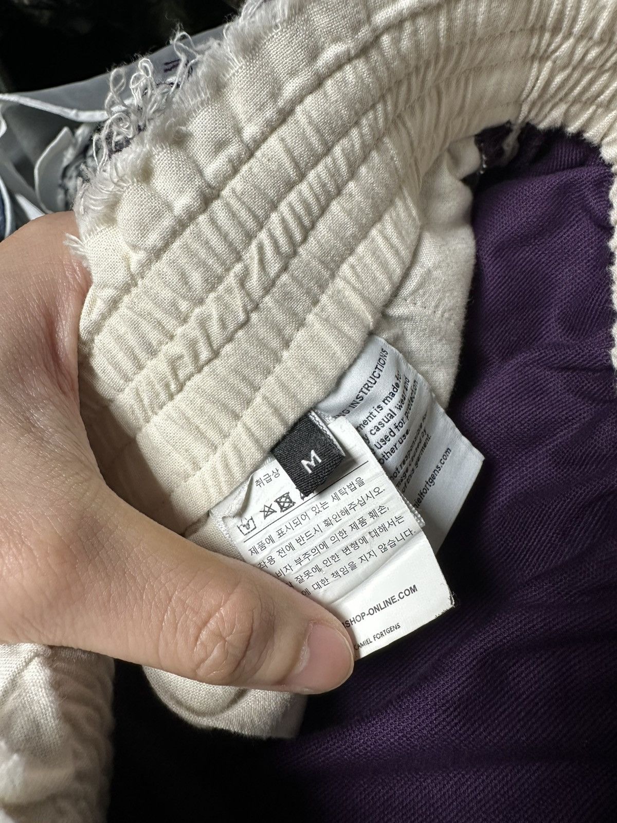 Camiel Fortgens Camiel Fortgens 23FW Piping Velvet Sweat Pants Size US 31 - 6 Thumbnail