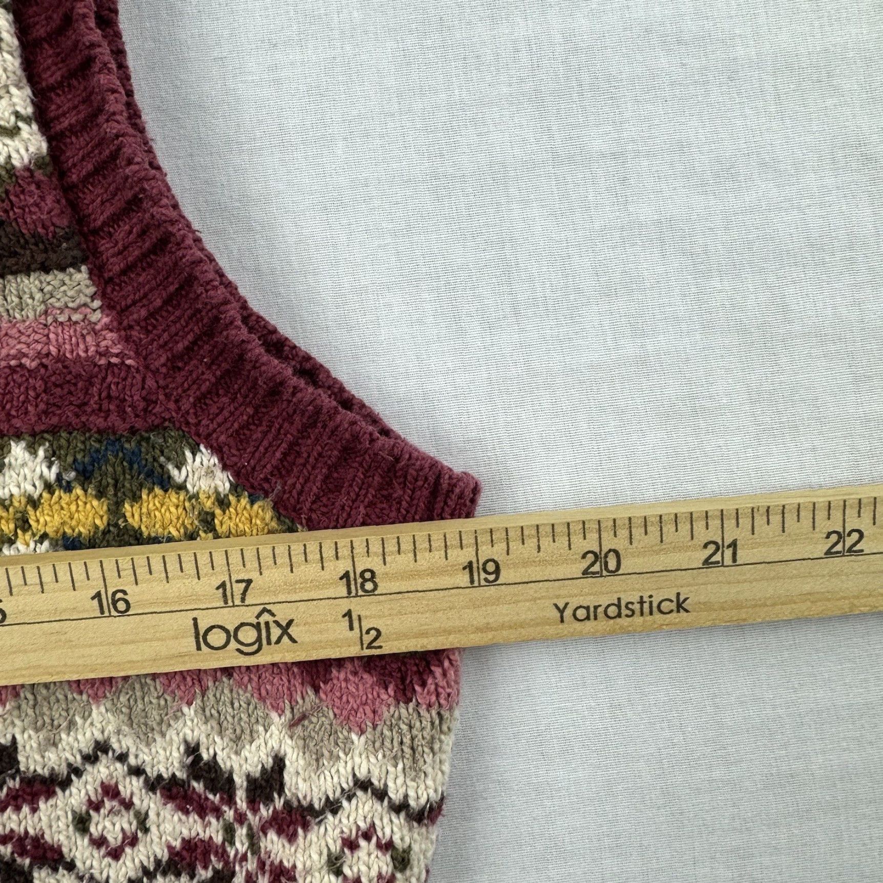 Vintage VINTAGE LizWear Sweater Vest Women's Medium Sleeveless Red Geometric 90s Y2K Hipster Size M / US 6-8 / IT 42-44 - 7 Thumbnail