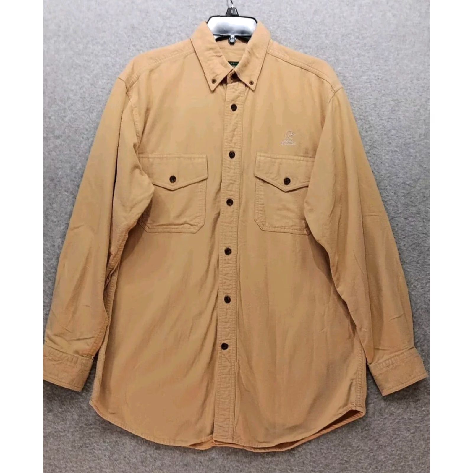 Vintage VINTAGE Woolrich Ducks Unlimited Shirt Mens M Brown Tan Long Sleeve Heavyweight Flannel Button-Up Collared Pockets outdoor Size US M / EU 48-50 / 2 - 2 Thumbnail