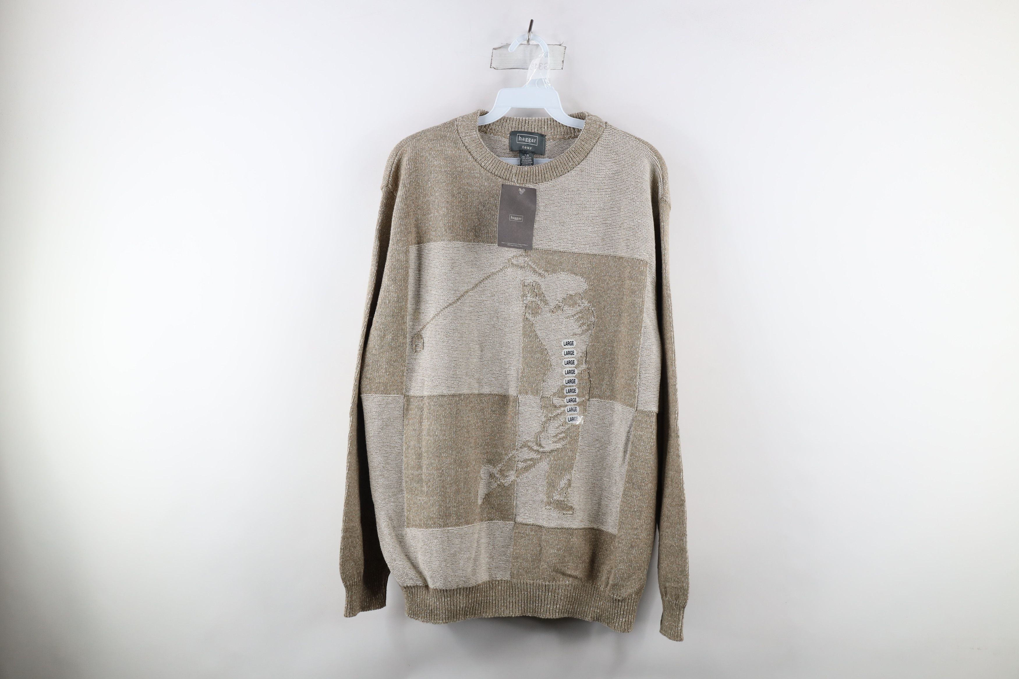 Deadstock Vintage 90s Streetwear Checkered Golf Sweater USA