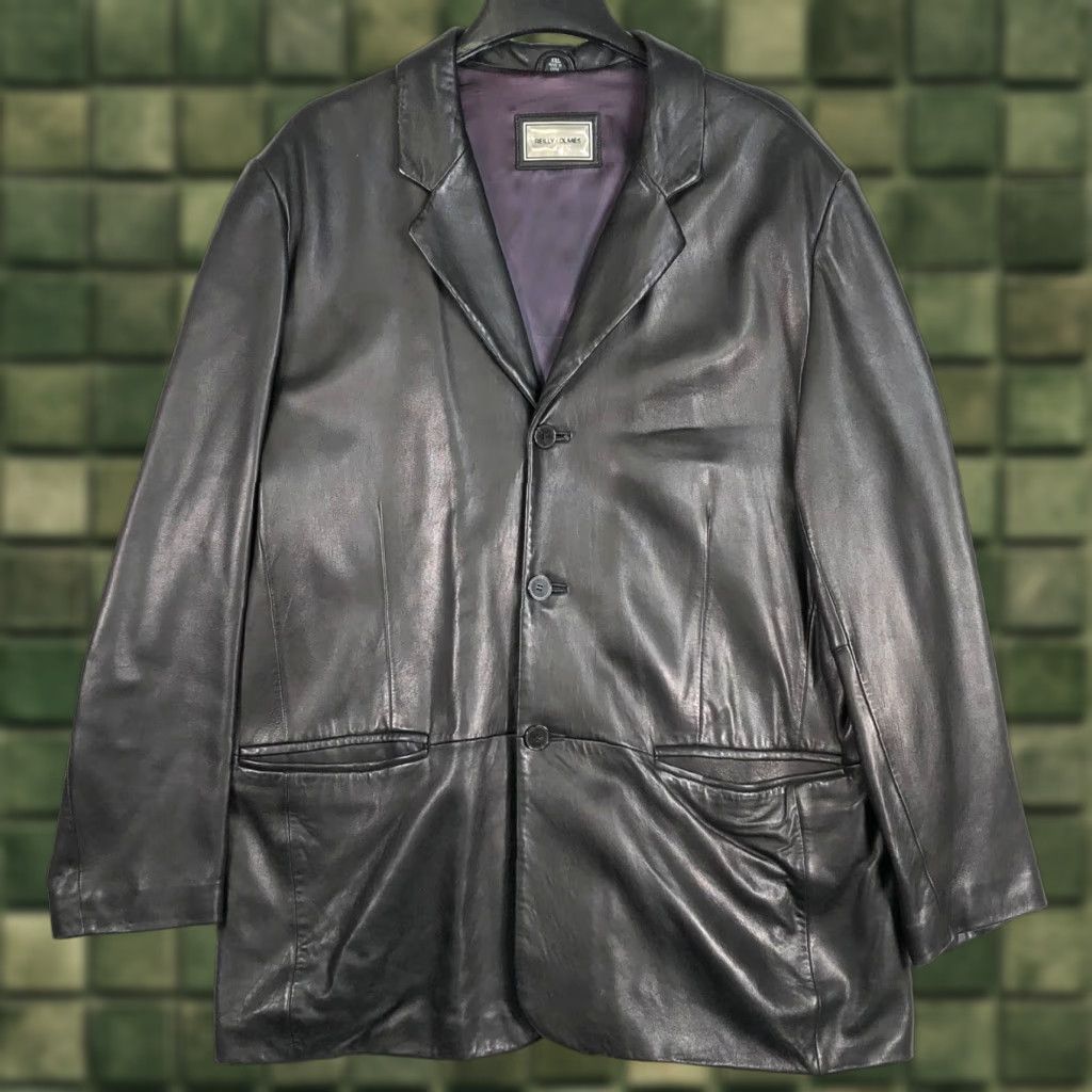 Vintage VINTAGE? No; Actually: R&O by Reilly Olmes Black Leather Jacket Size XXL Front Pockets Classy Jacket Women Size XXL / US 16-18 / IT 52-54 - 1 Thumbnail
