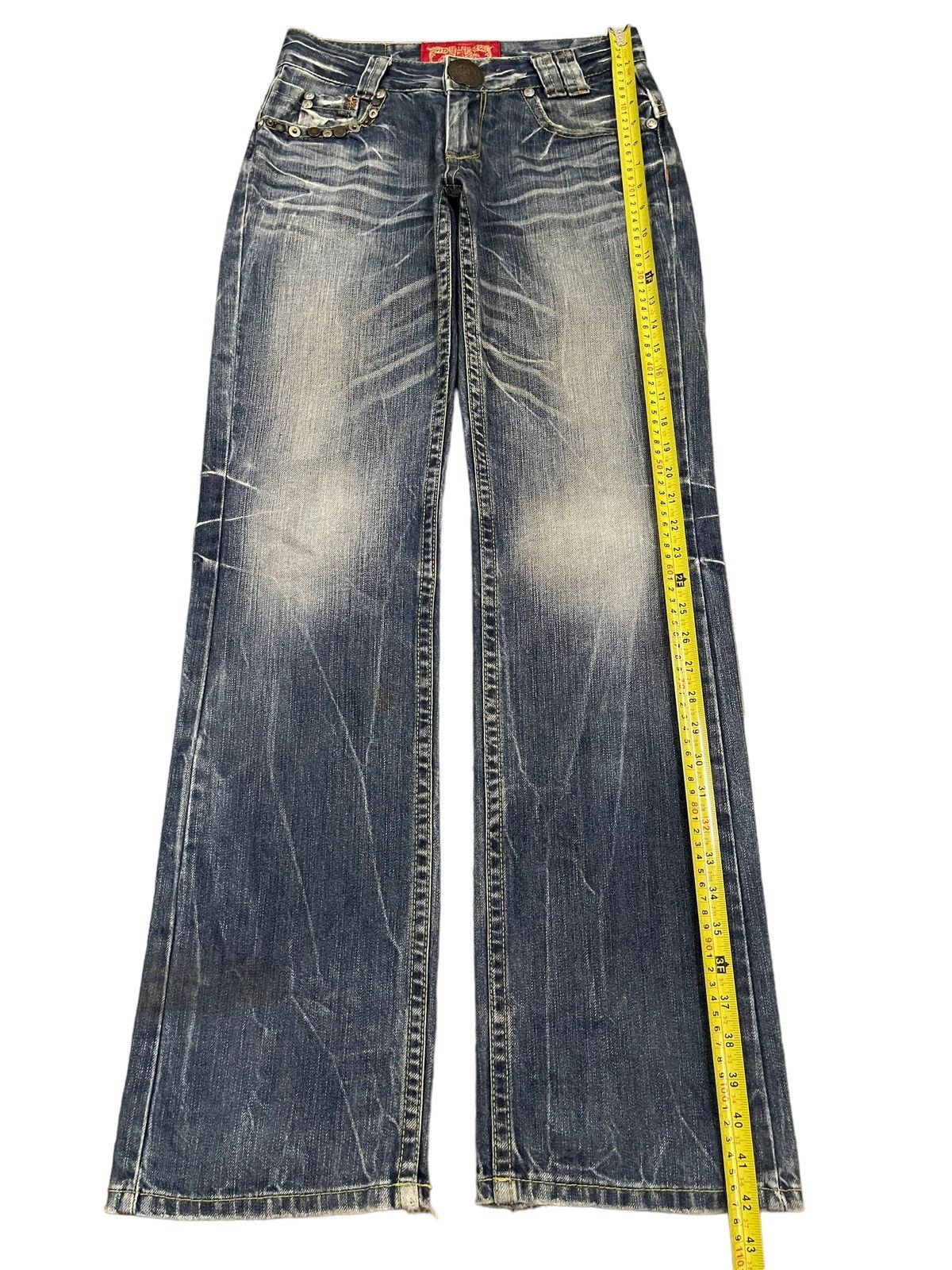 14th Addiction Vintage Japanese Brand Blue Thunder Wash Style Bootcut Jeans Size US 29 - 11 Thumbnail