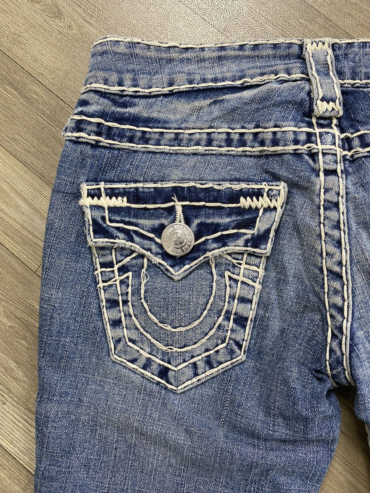 True Religion 2000s True Relligion Billy Super T Slim Straight Jeans Size US 26 / EU 42 - 12 Thumbnail
