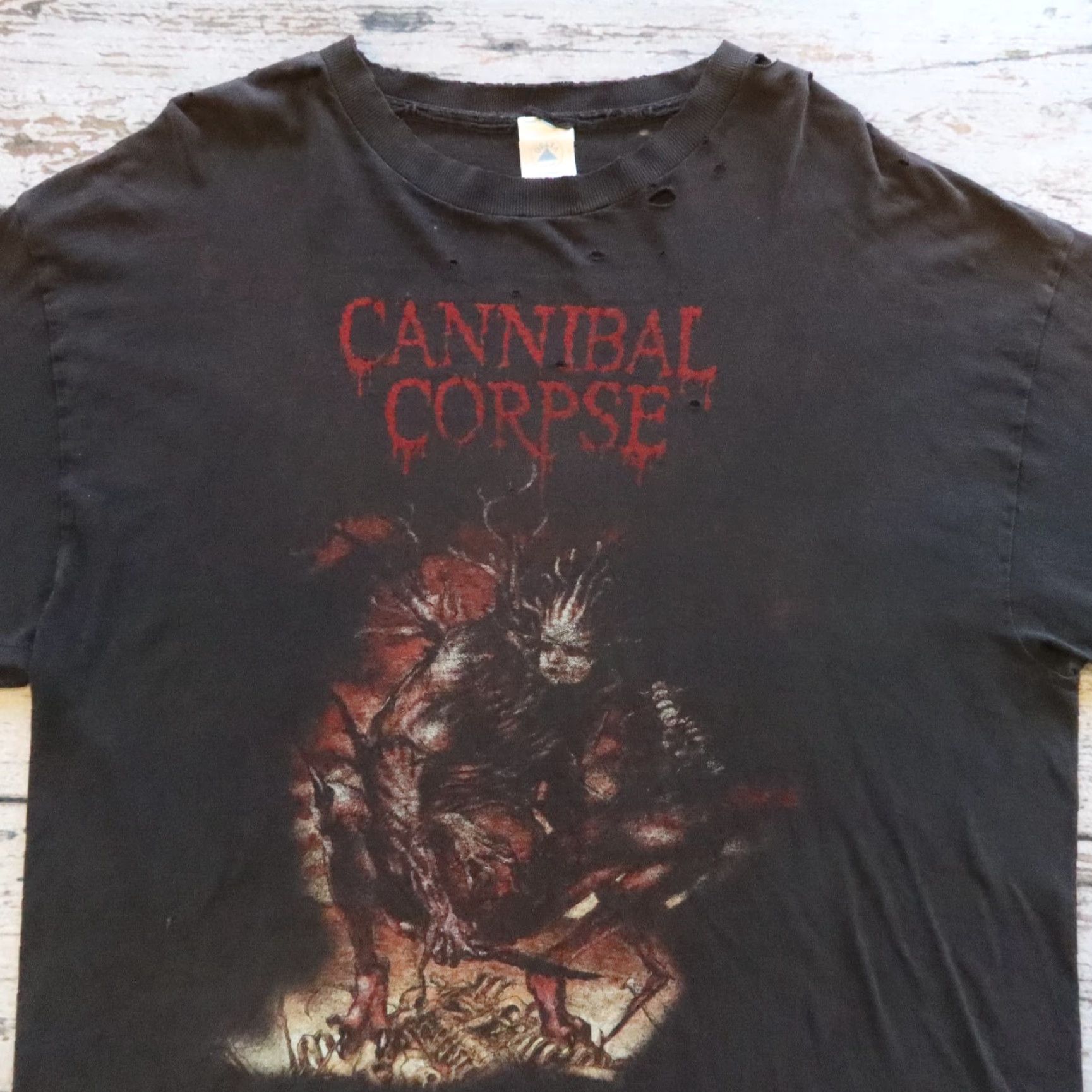 Delta VINTAGE Cannibal Corpse Bloodthrist Long Sleeve Shirt XL Black Mens Size US XL / EU 56 / 4 - 3 Thumbnail