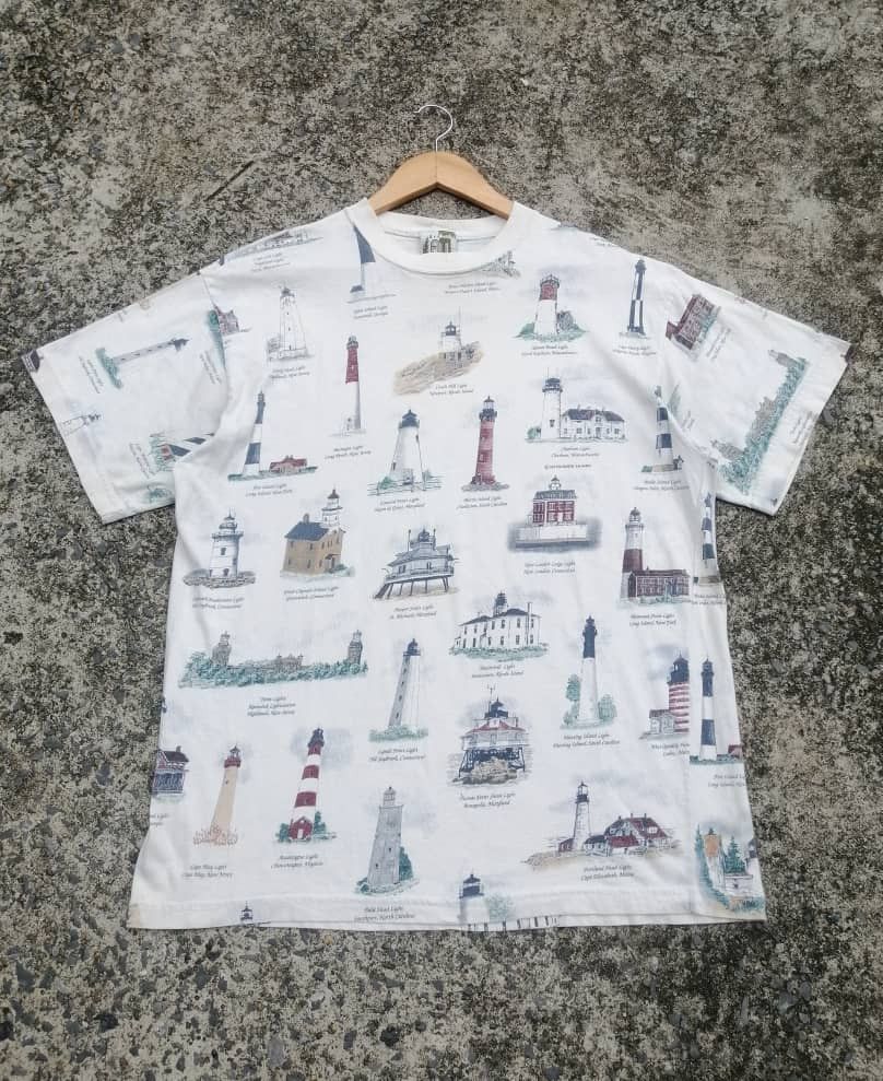 Vintage Vintage Light Houses Art Tee Size US M / EU 48-50 / 2 - 1 Thumbnail