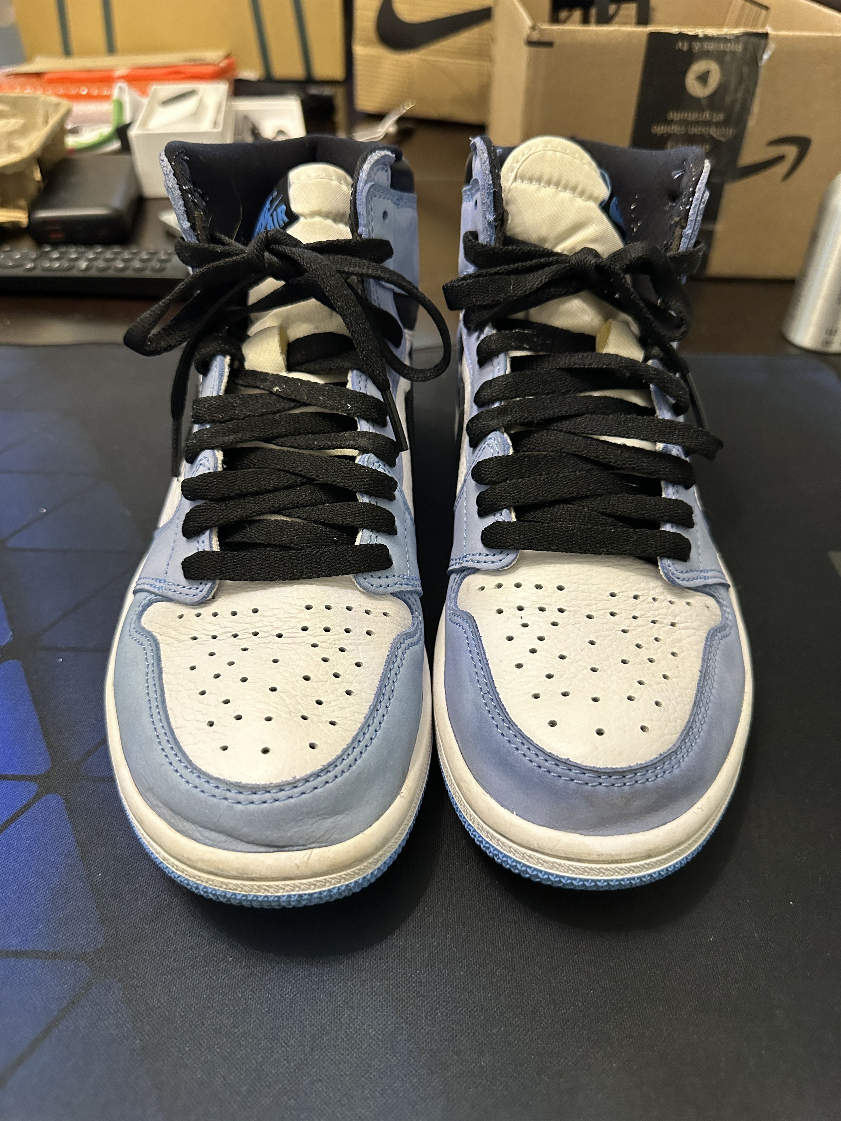 Jordan Brand AJ1 High OG University Blue UNC Size US 8 / EU 41 - 2 Thumbnail