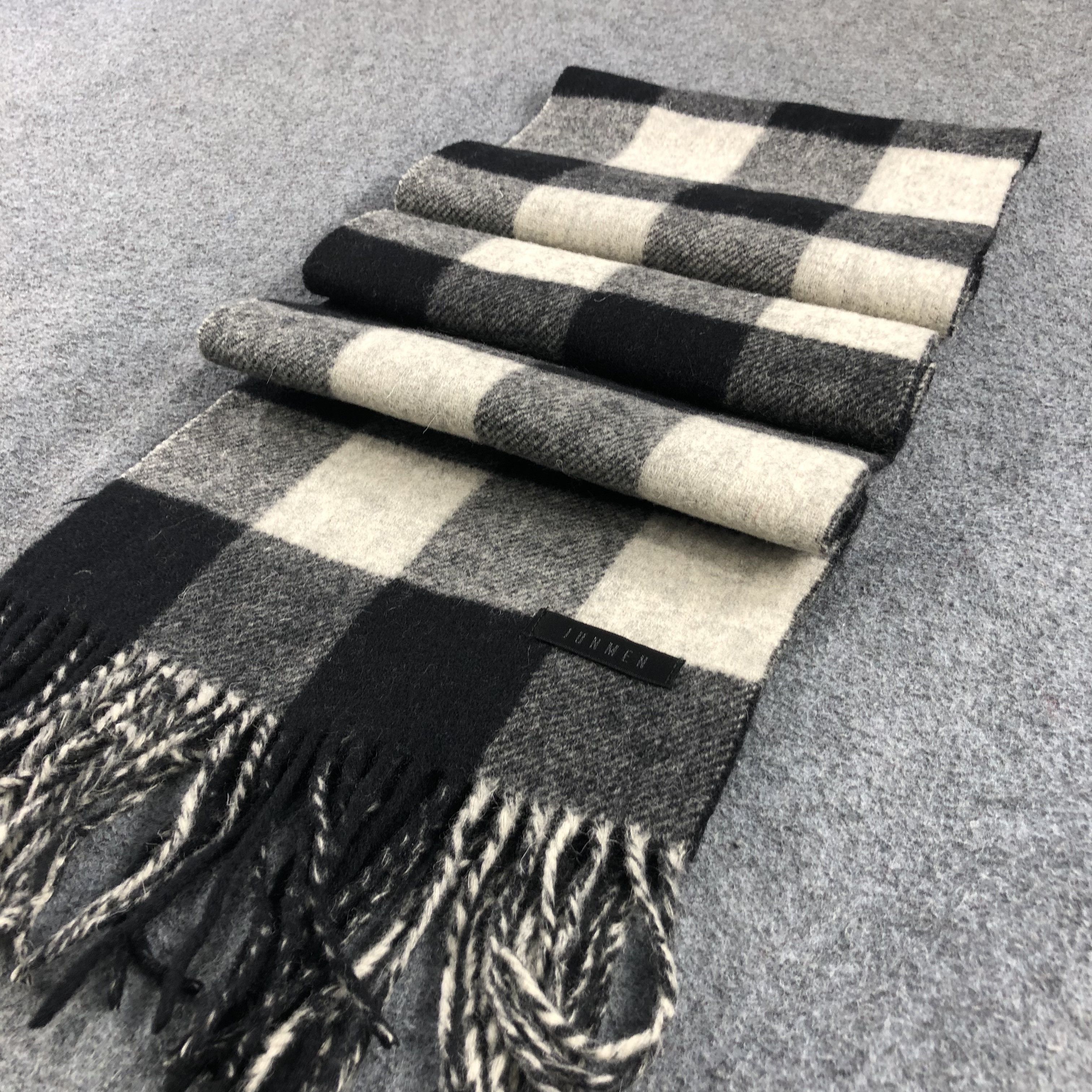 Mr. Junko Jun Men Tartan Double Sided Wool Scarf Muffler V897 Size ONE SIZE - 3 Thumbnail