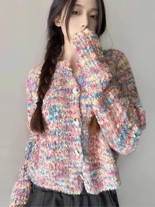 Japanese Brand Zoki Rainbow Sweet Cardigan Women Korean Size ONE SIZE - 4 Thumbnail