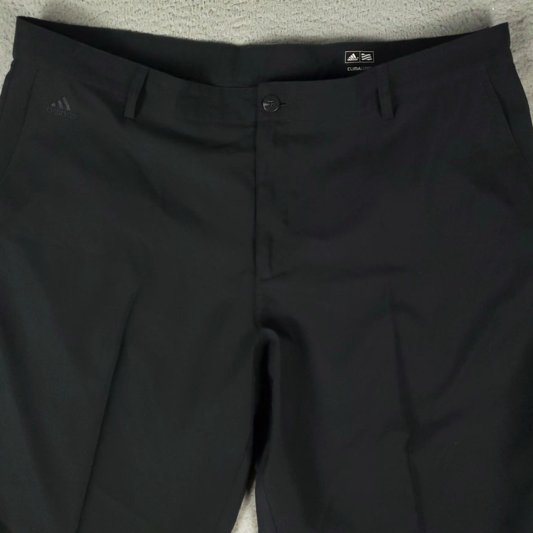 Adidas Adidas Pants Mens 42x30 Black Flat Front Chino Trousers Regular Size US 42 / EU 58 - 2 Thumbnail