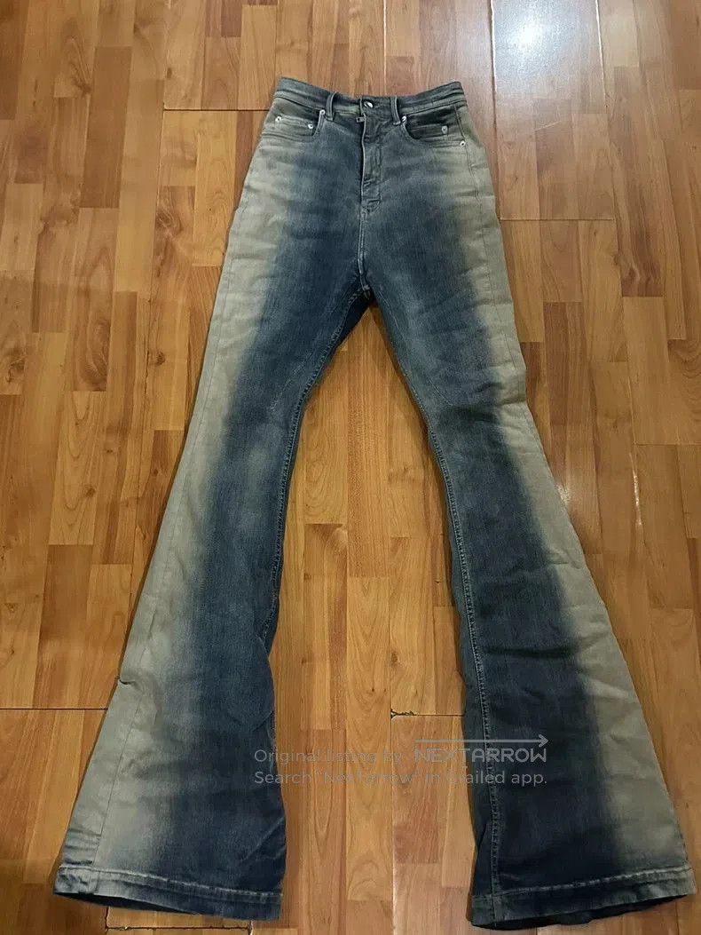 Rick Owens Washed Gradient Flare Jeans.