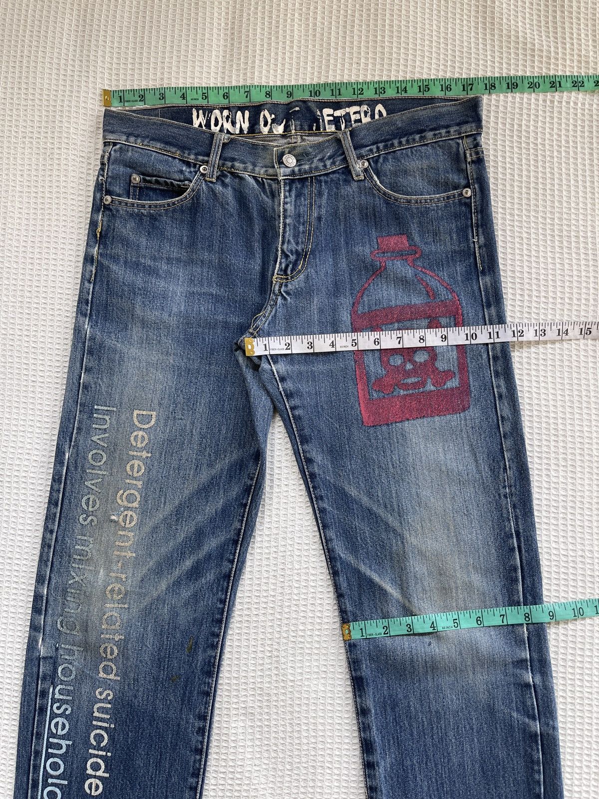 Japanese Brand Rare🔥Japanese Brand Suicide Distressed Denim Jeans Size US 35 - 10 Thumbnail
