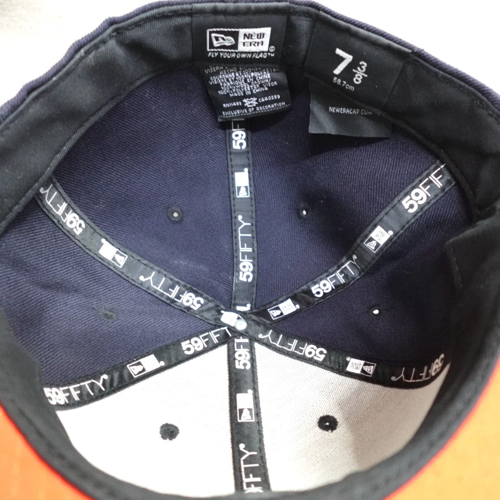 New Era Syracuse Hat 7 3/8 Blue 100% Wool Fitted New Era 59 'Cuse Mens Baseball Cap Wool Blue 7 3/8 New Era"} Size ONE SIZE - 4 Thumbnail