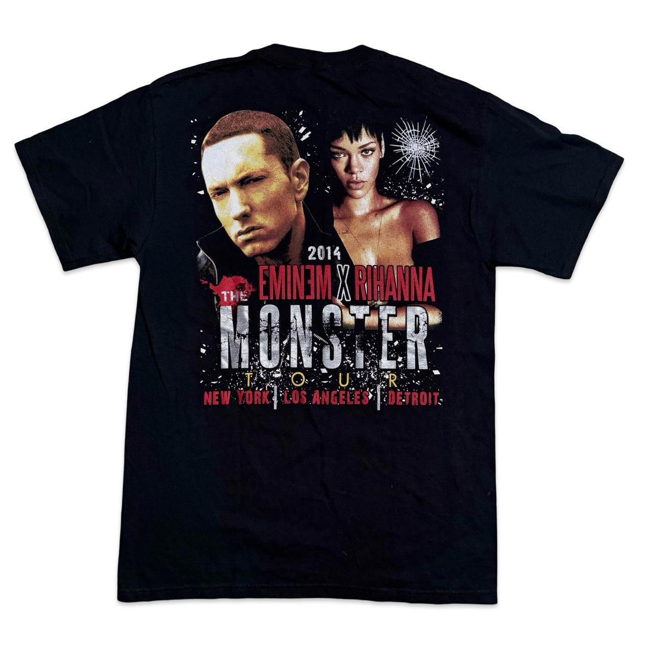 Eminem x Rihanna The Monster Tour Tシャツ Eminem X Rihanna- “The Monster Tour” - 2014 - Black Shirt. S