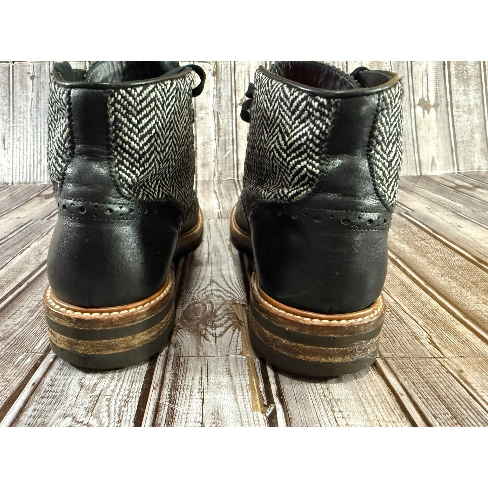 Dsquared2 DSQUARED2 herringbone Wingtip Leahter boots size 43 US 10 co Size US 10 / EU 43 - 4 Thumbnail