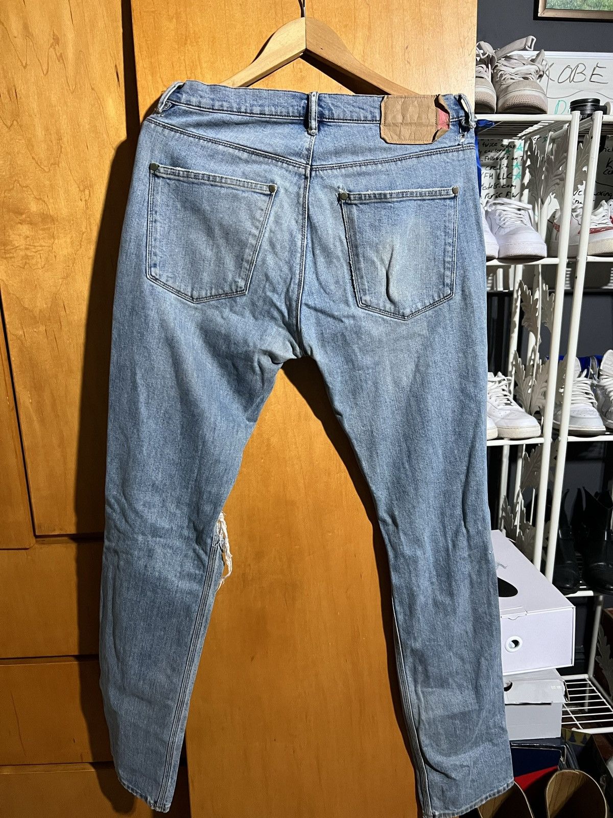 Acne Studios ACNE STUDIOS DENIM JEANS Ripped Knee Slim Fit Size US 34 / EU 50 - 6 Thumbnail