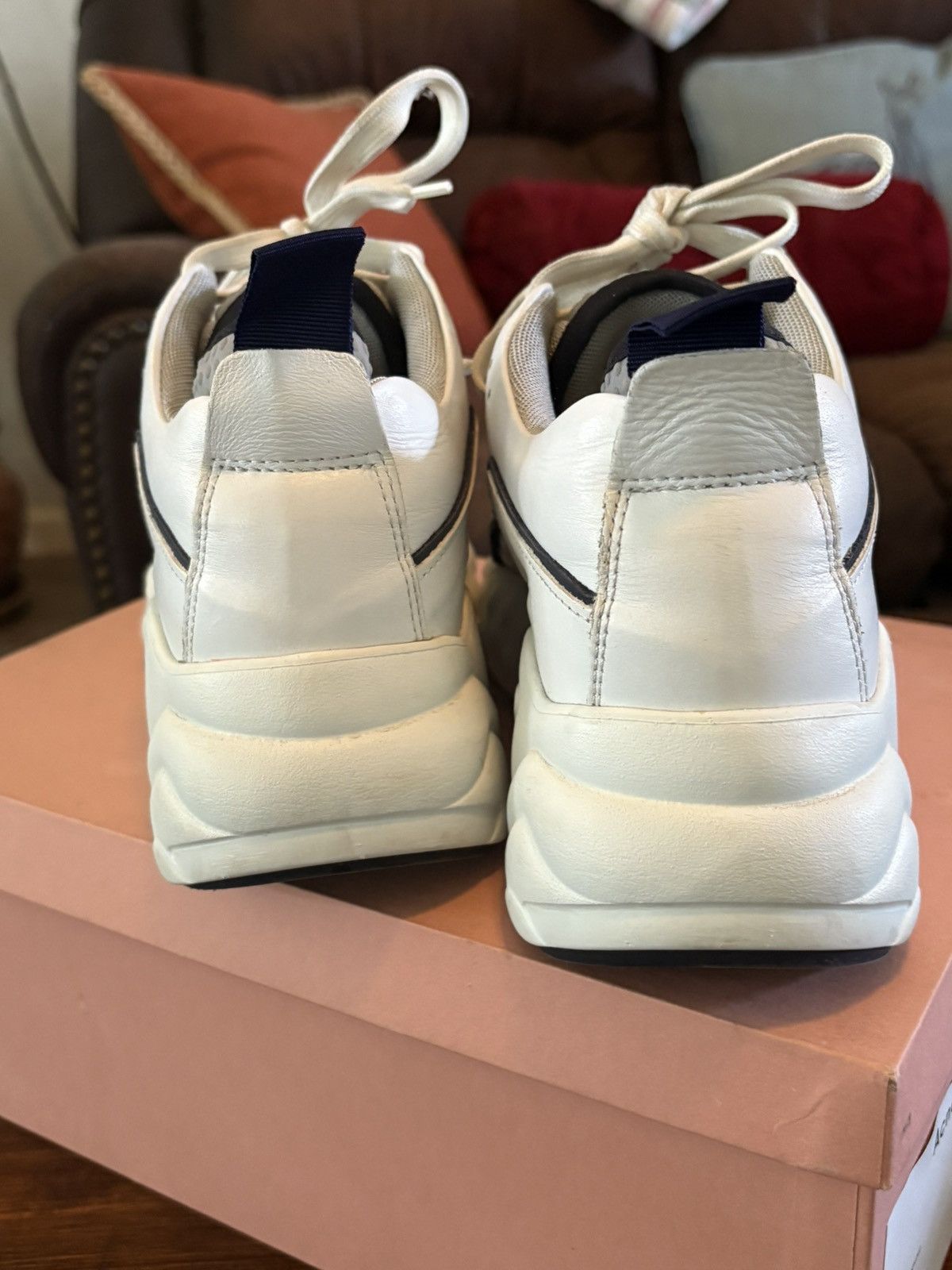 Acne Studios Acne Studios Manhattan Leather & Suede Chunky Sneakers Size US 8.5 / IT 38.5 - 3 Thumbnail