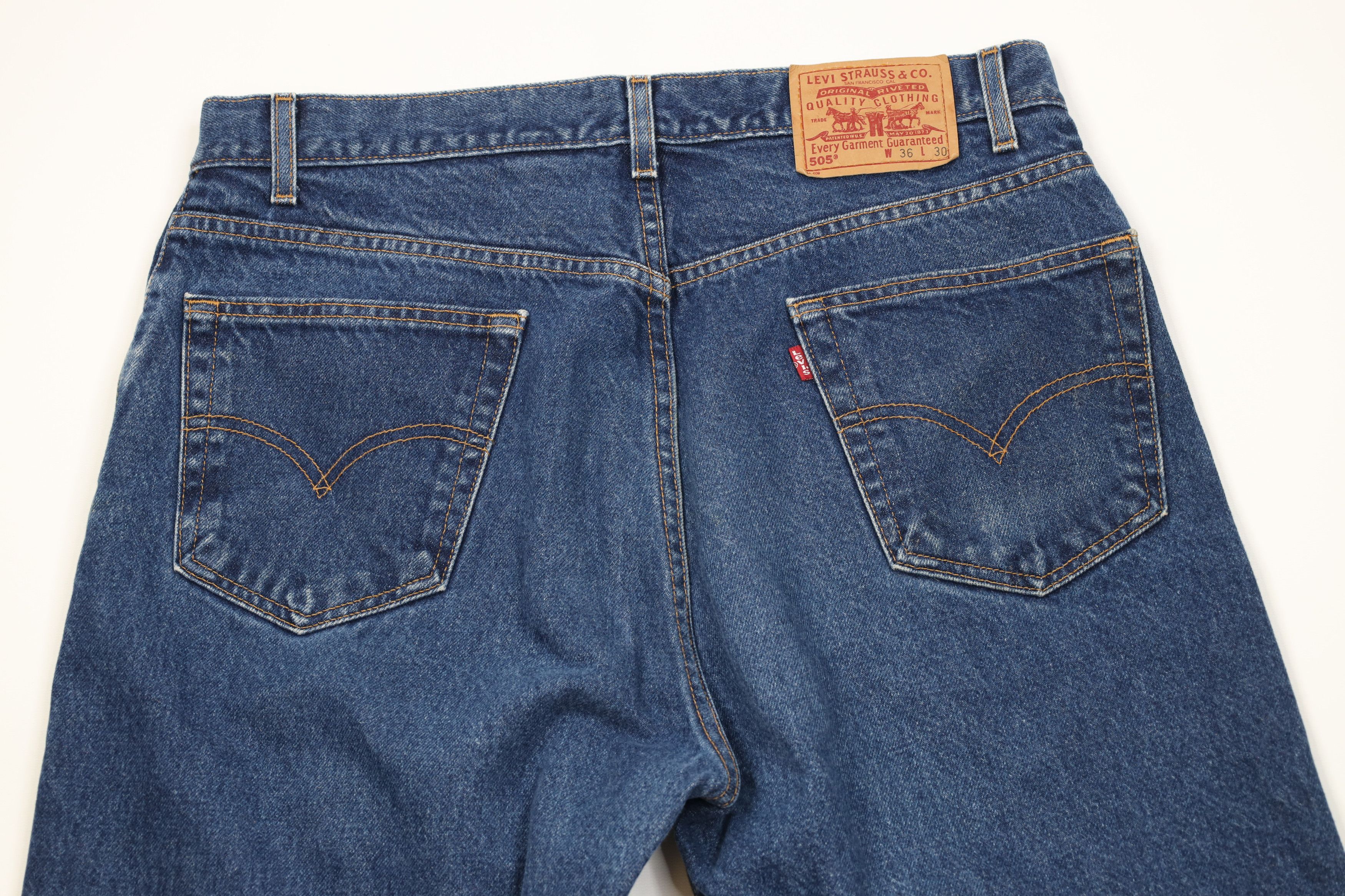 Levi's Vintage Y2K 2000 Levis 505 Fit Straight Leg Denim Jeans Size US 36 / EU 52 - 12 Thumbnail