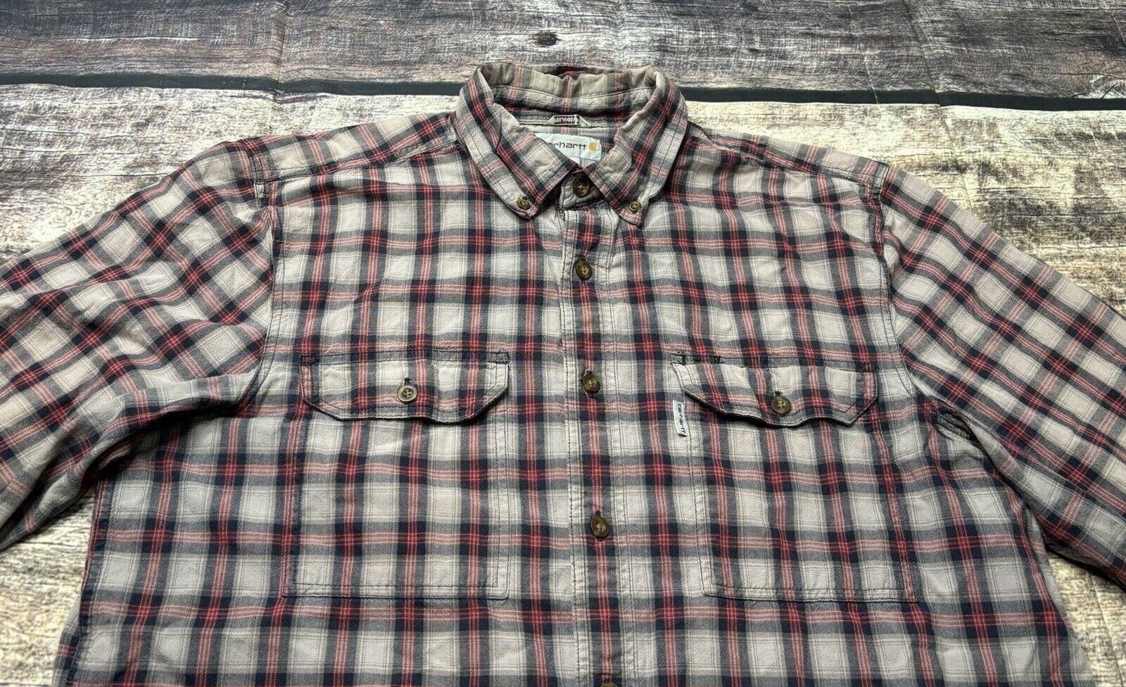 Carhartt Carhartt Flannel Shirt Men's Large Relaxed Fit Plaid Cotton Size US L / EU 52-54 / 3 - 4 Thumbnail