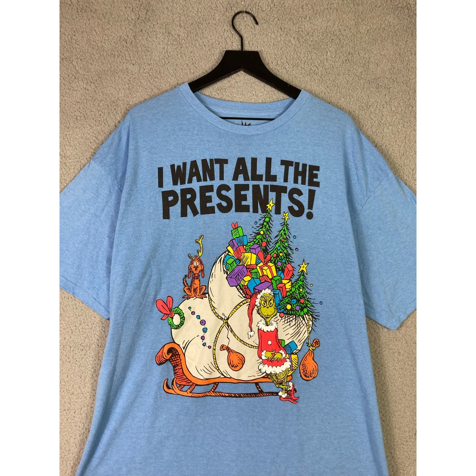Other Grinch Christmas T-Shirt Men's 2XL Blue Who Stole Christmas Size US XXL / EU 58 / 5 - 4 Thumbnail