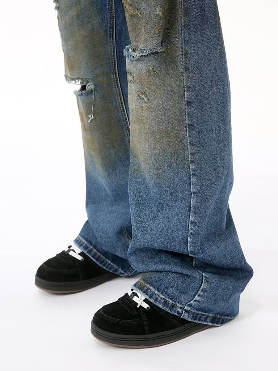 Japanese Brand × Jean Vintage micro flare ripped and distressed jeans Size US 32 / EU 48 - 5 Thumbnail