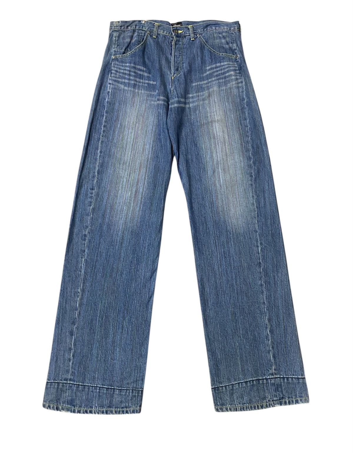 Japanese Brand Very Rare Vintage Japanese Brand Nitrow Baggy Jeans 1990s Size US 37 - 1 Thumbnail