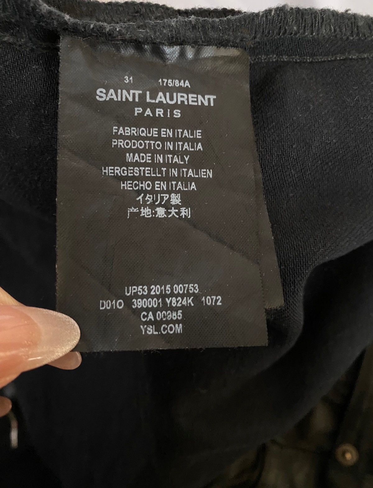 Saint Laurent Paris Saint Laurent AW15 Waxed Denim D02 Sz.31 Size US 31 - 9 Thumbnail