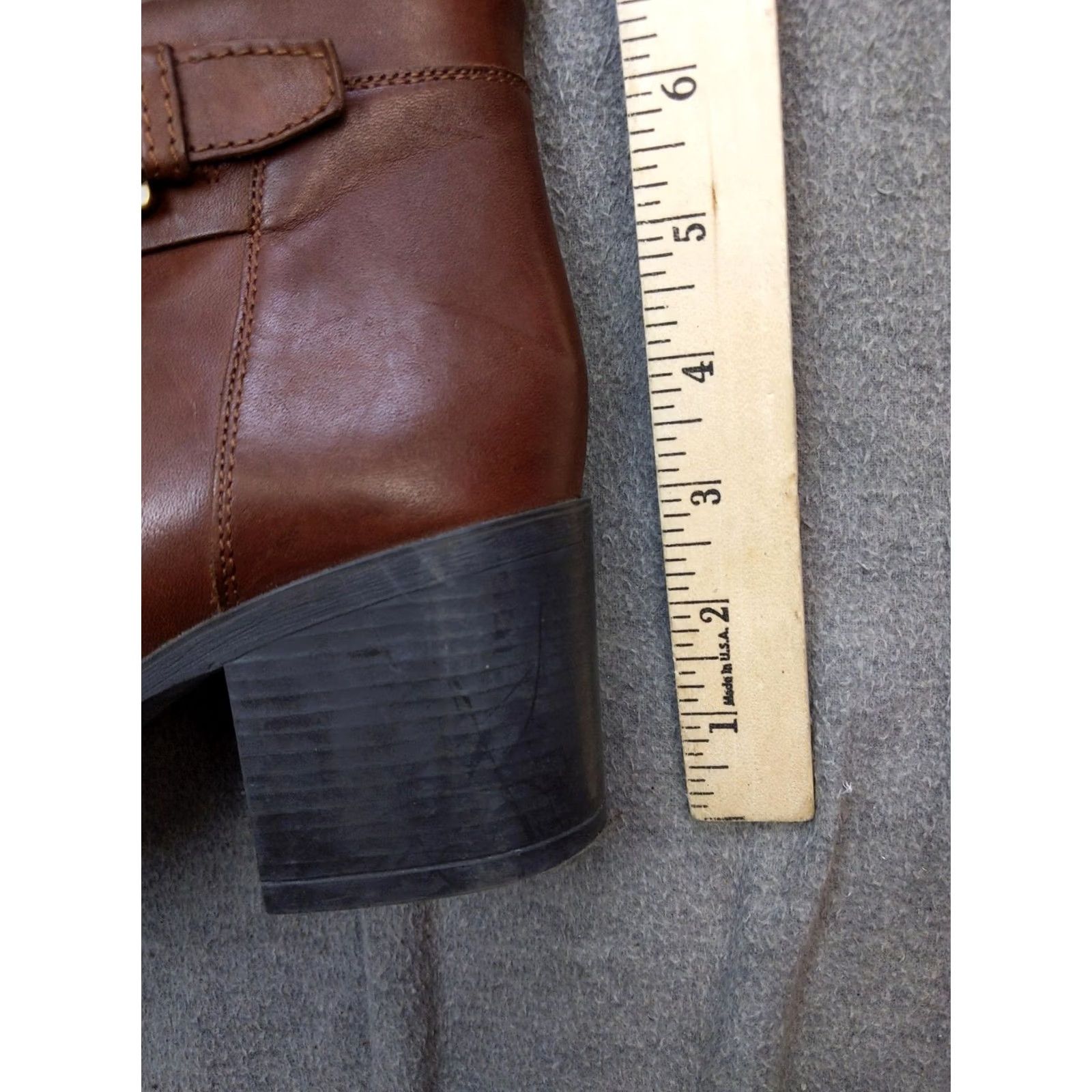 Geox Geox Boots Womens 10 41 Brown Leather Knee High Riding Zip Buckle Block Heel Size US 10 / IT 40 - 2 Thumbnail