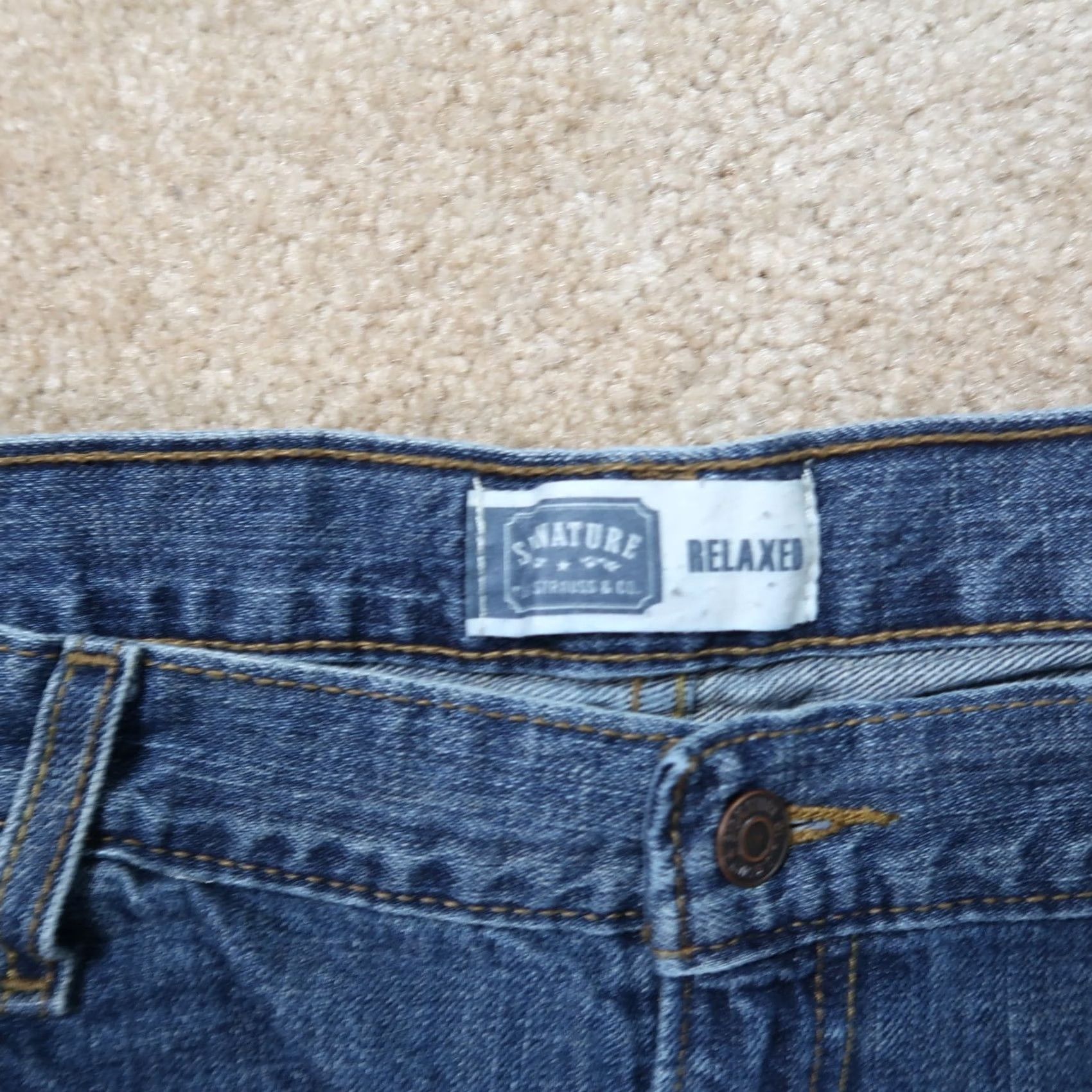 Levi's Levi's Signature Relaxed Straight Leg Jeans Men's 42x30 Blue Denim Baggy Size US 42 / EU 58 - 3 Thumbnail