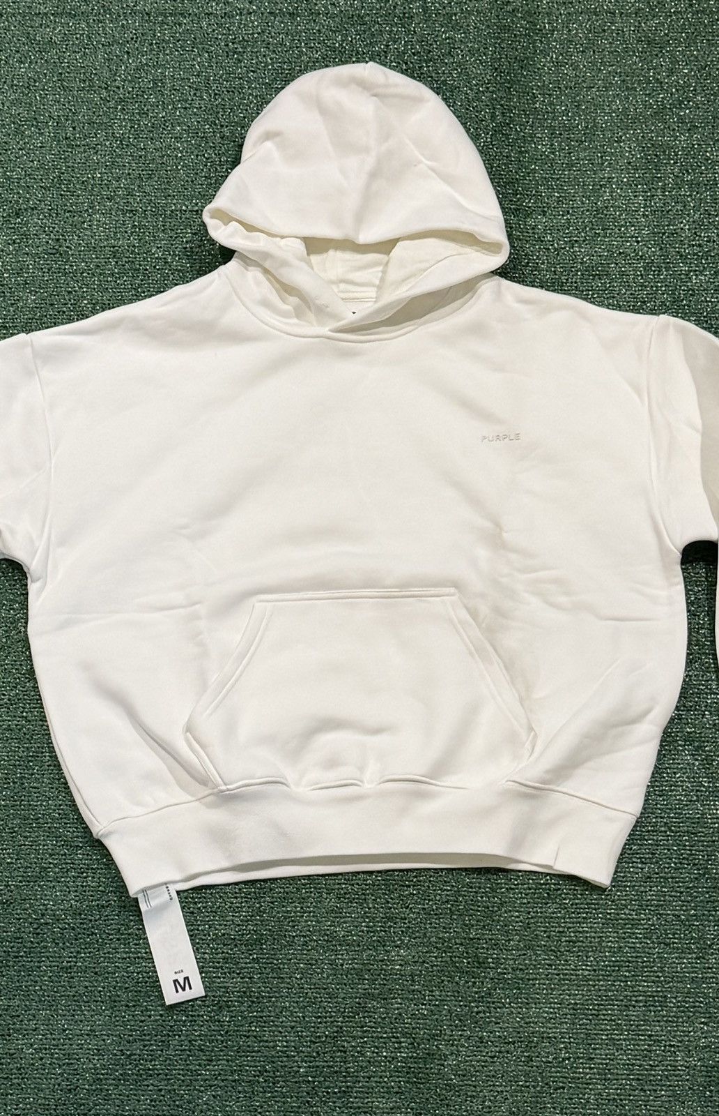 Purple Purple Brand White Hoodie Embossed Logo Size L Size US L / EU 52-54 / 3 - 1 Thumbnail