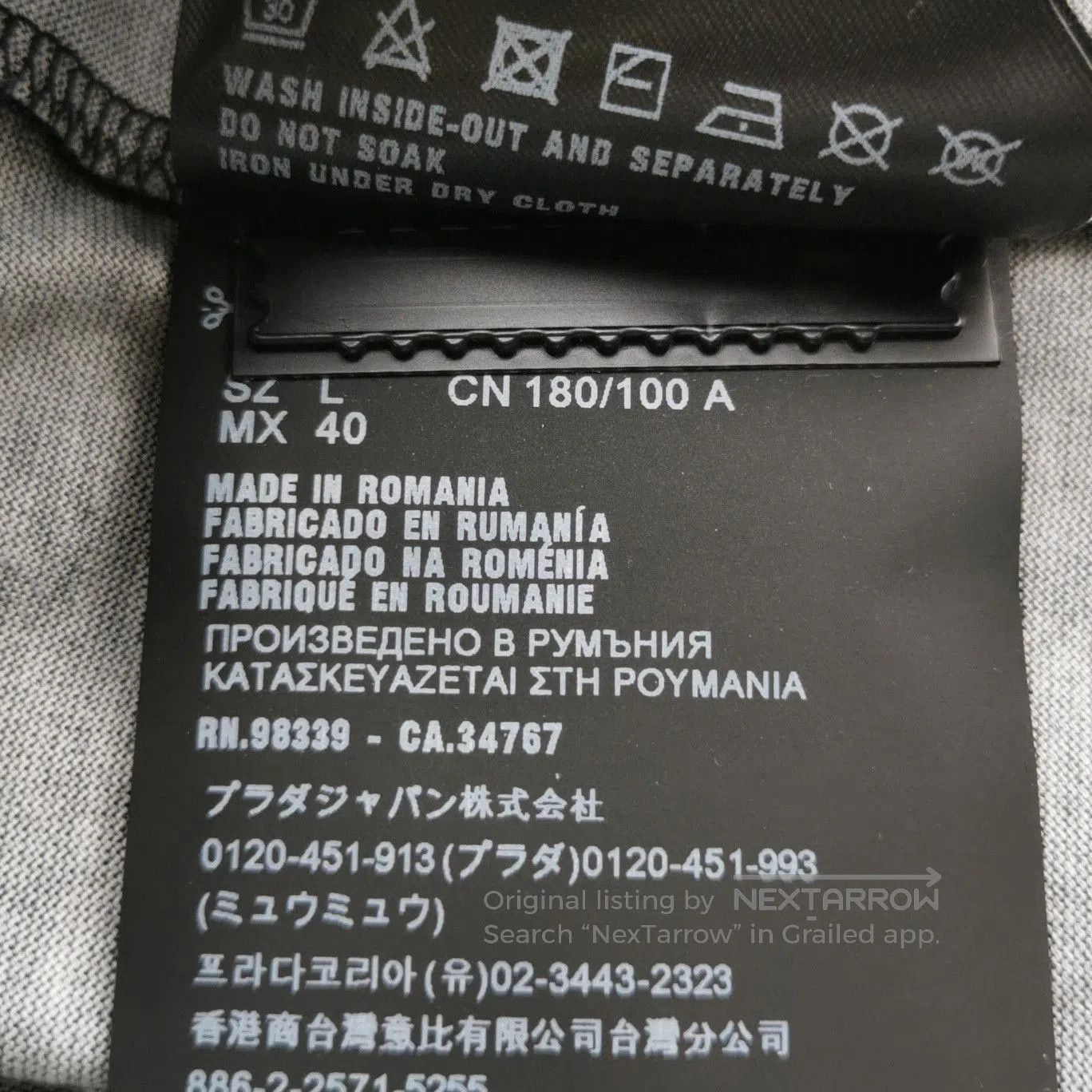 Prada Prada L Cotton Graphic Crewneck T. Size US L / EU 52-54 / 3 - 7 Thumbnail