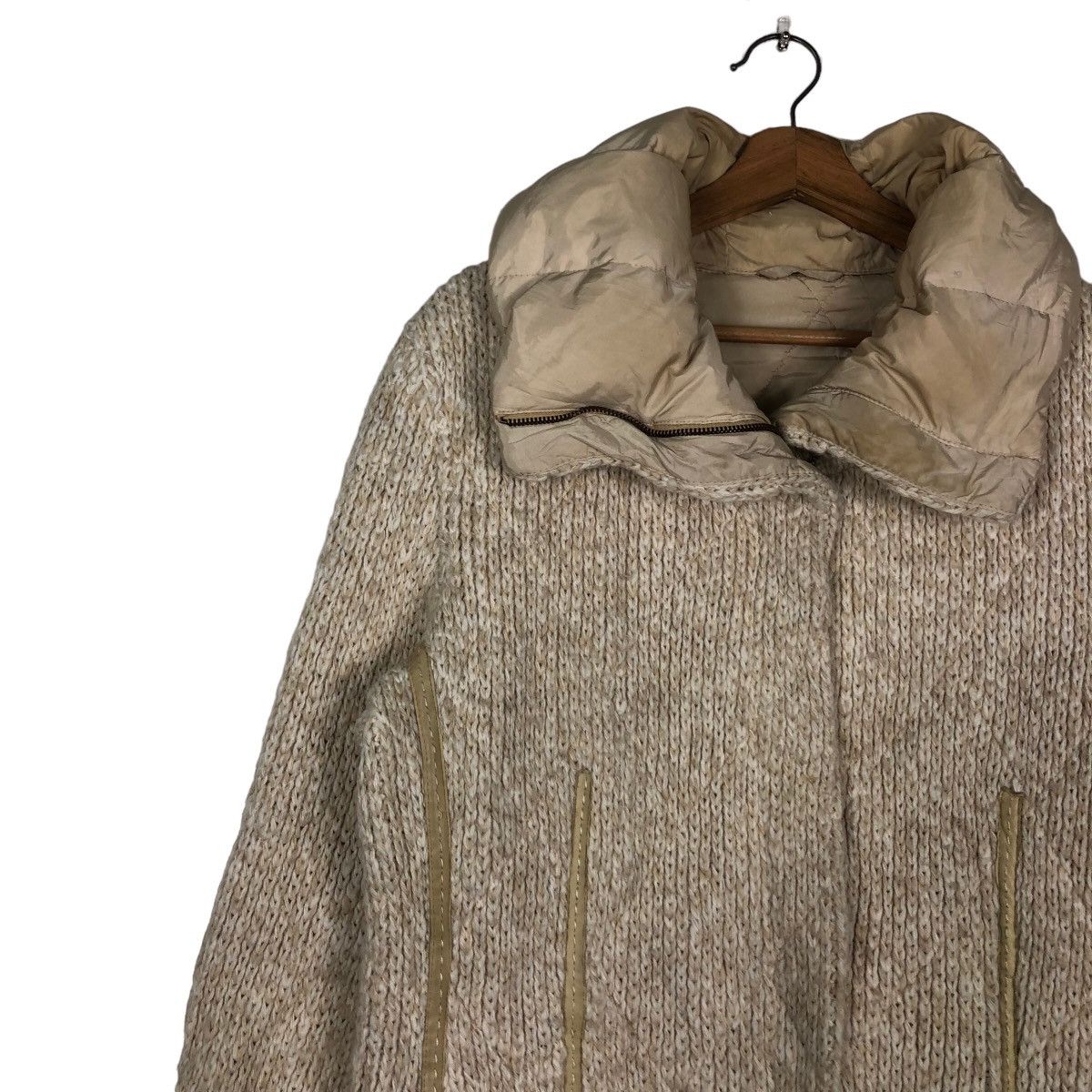 Vintage 🔥Vintage Quilted Knit Jacket Visconf Made in Italy Ry Zip Size US M / EU 48-50 / 2 - 7 Thumbnail