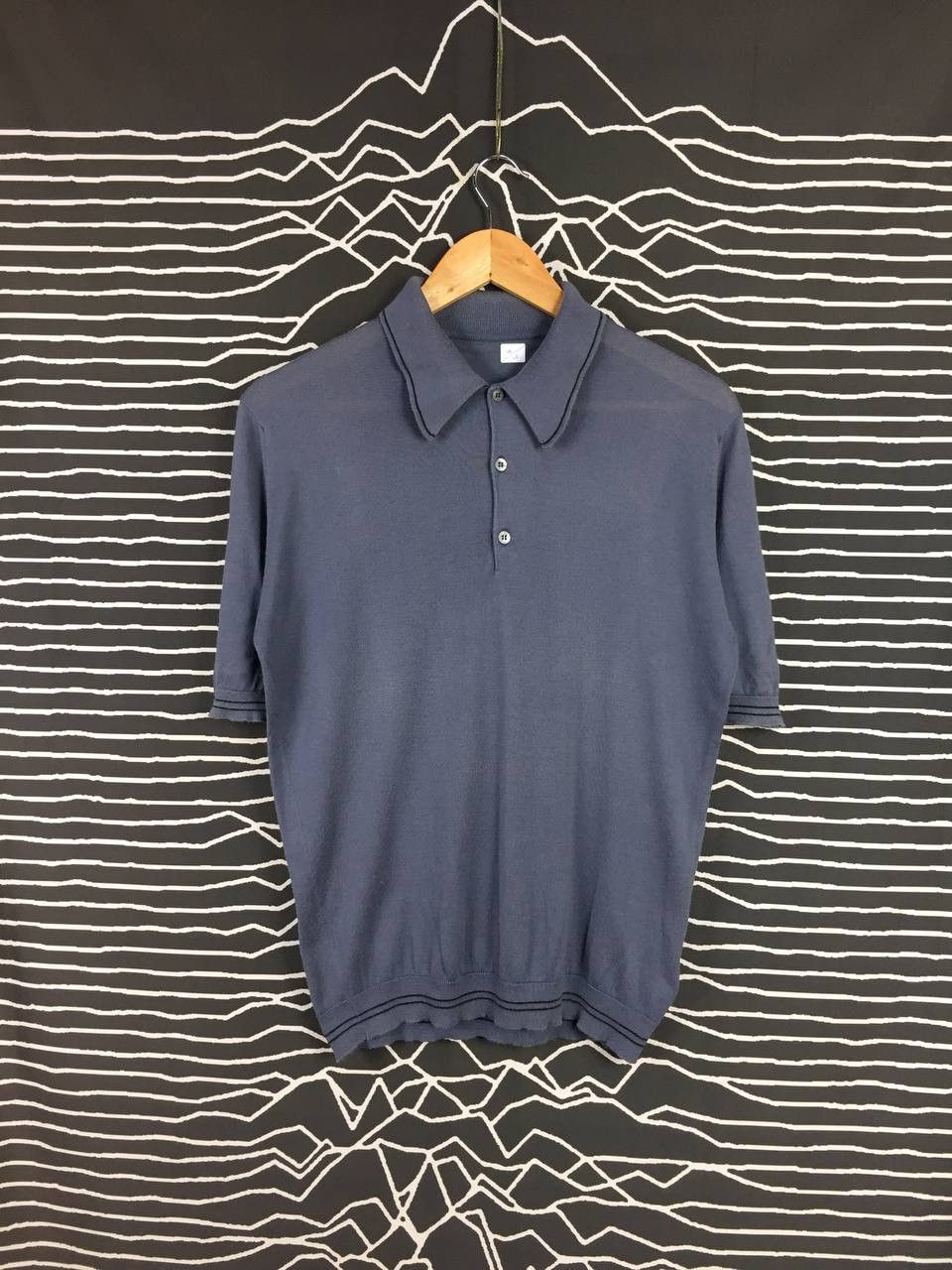 John Smedley Vtg John Smedley Cotton knit Button Up Polo Tee Size US M / EU 48-50 / 2 - 1 Thumbnail