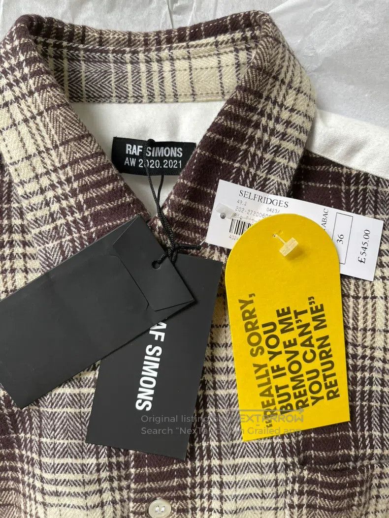 Raf Simons Raf Simons 20 Autumn and Winter Plaid Cotton Flannel Shirt Size US S / EU 44-46 / 1 - 2 Thumbnail