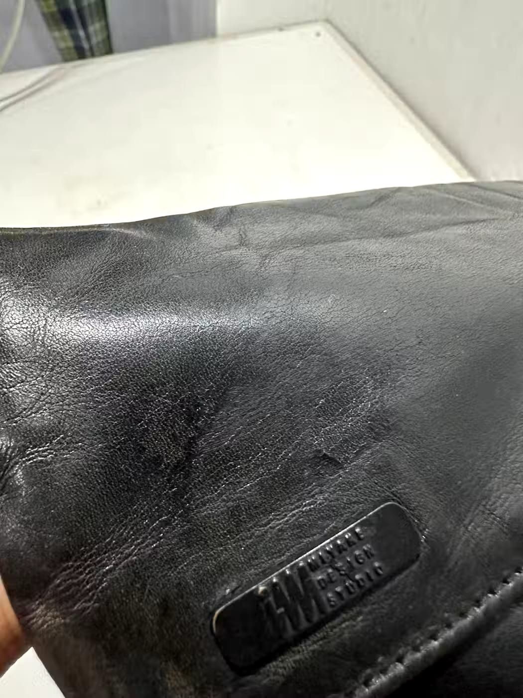 Issey Miyake Rare!!! Issey Miyake Design Studio Leather Clutch bag Size ONE SIZE - 3 Thumbnail